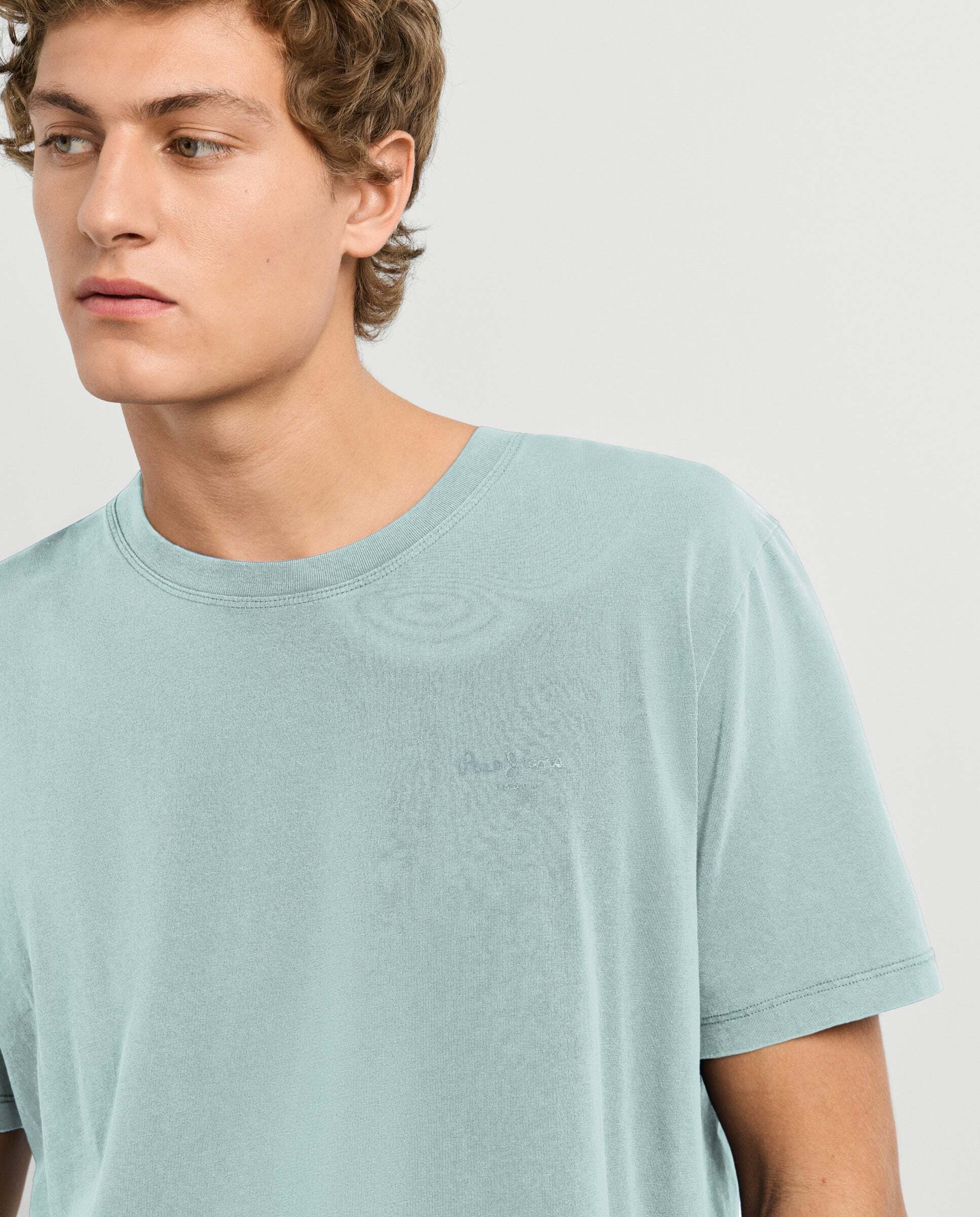 Imagen 4 de Camiseta de hombre logo estampado fit regular - Pepe Jeans - Azul Turquesa Azul Turquesa
