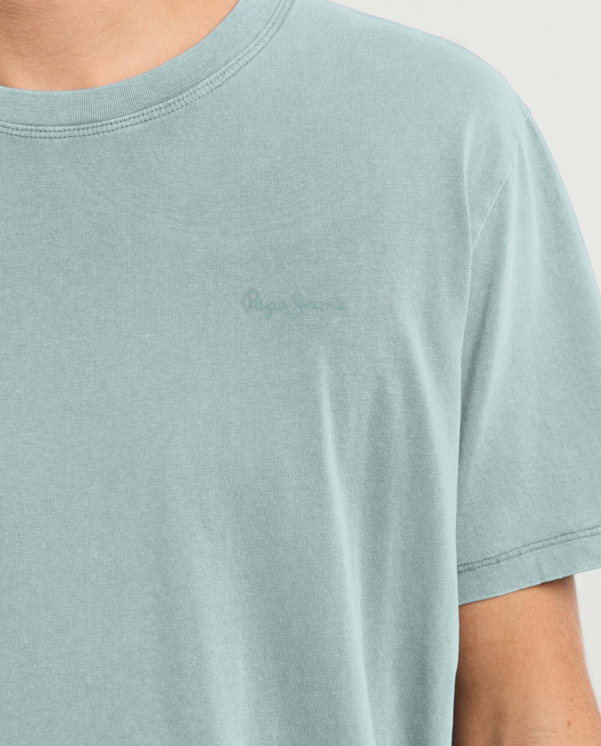 Imagen 5 de Camiseta de hombre logo estampado fit regular - Pepe Jeans - Azul Turquesa Azul Turquesa
