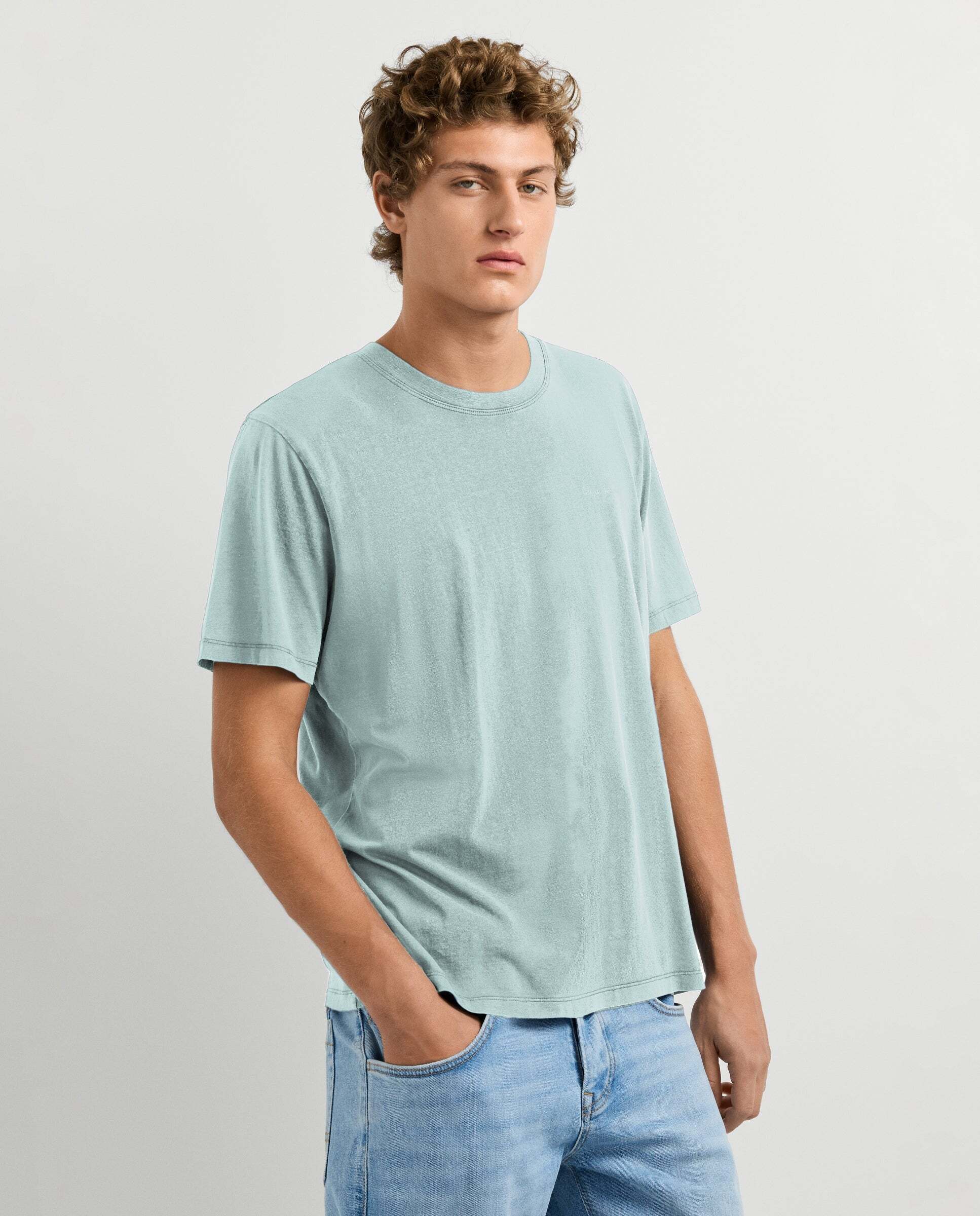 Imagen 6 de Camiseta de hombre logo estampado fit regular - Pepe Jeans - Azul Turquesa Azul Turquesa