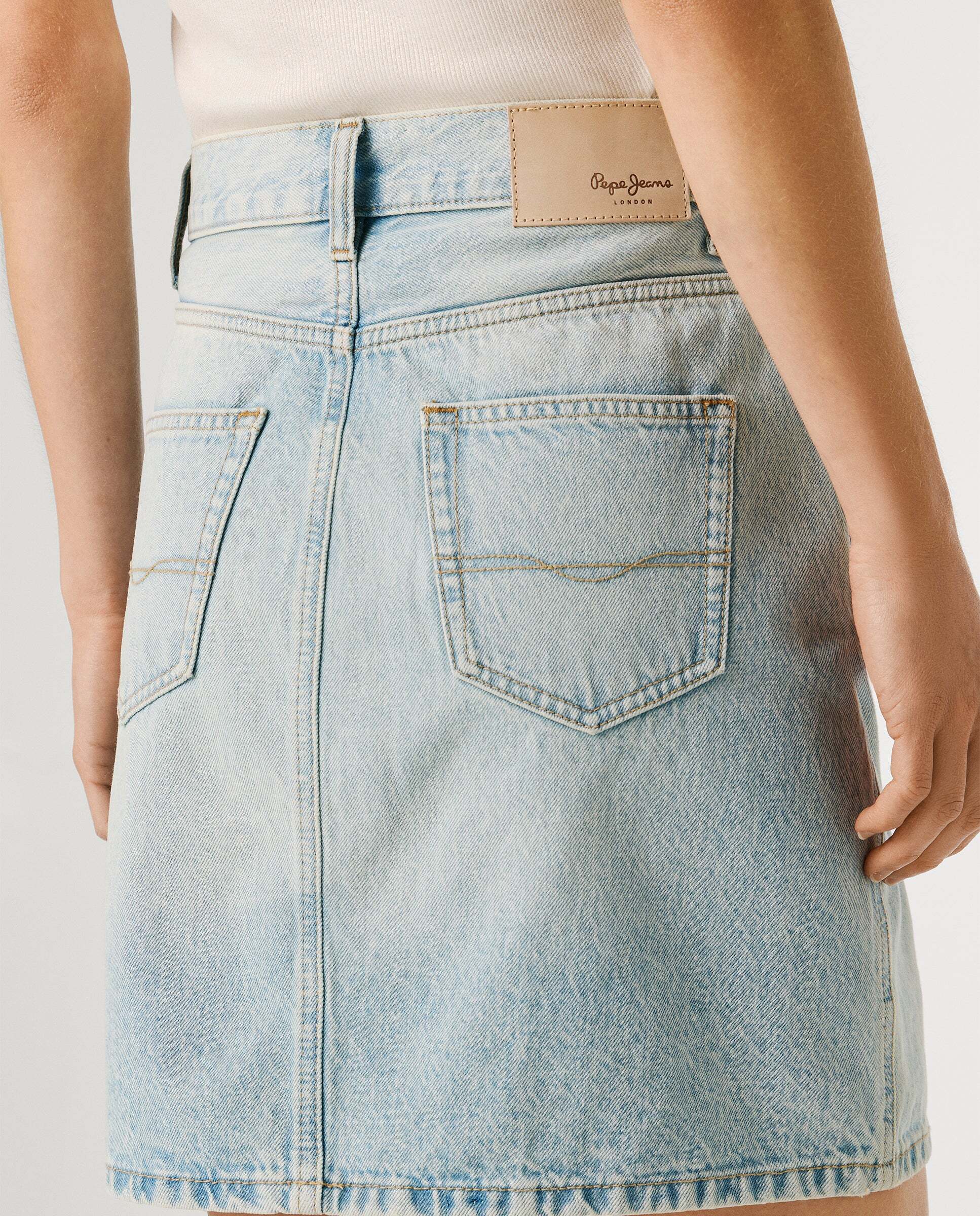 Falda vaquera de mujer corta fit regular - Pepe Jeans - Azul Azul-5