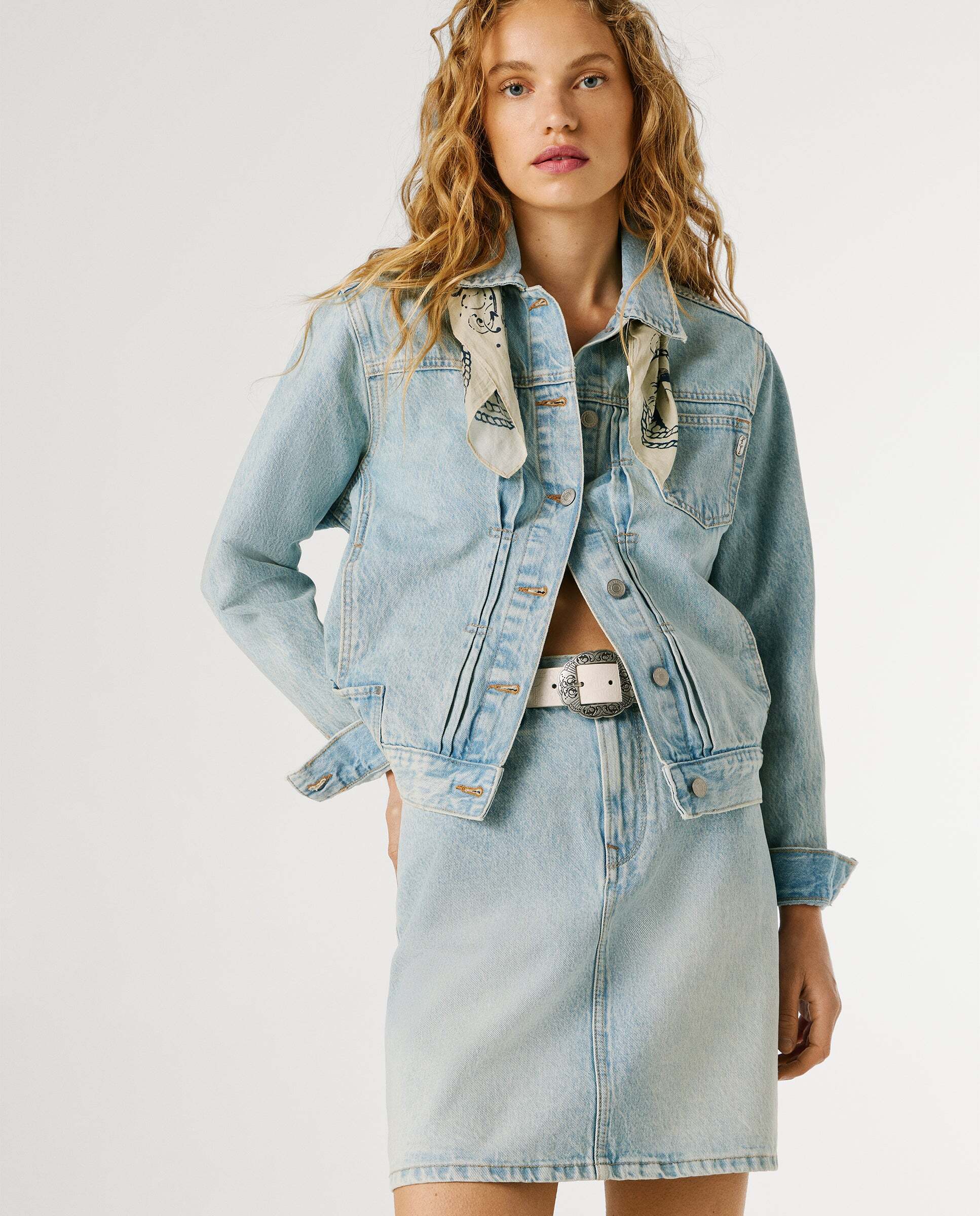 Falda vaquera de mujer corta fit regular - Pepe Jeans - Azul Azul-7