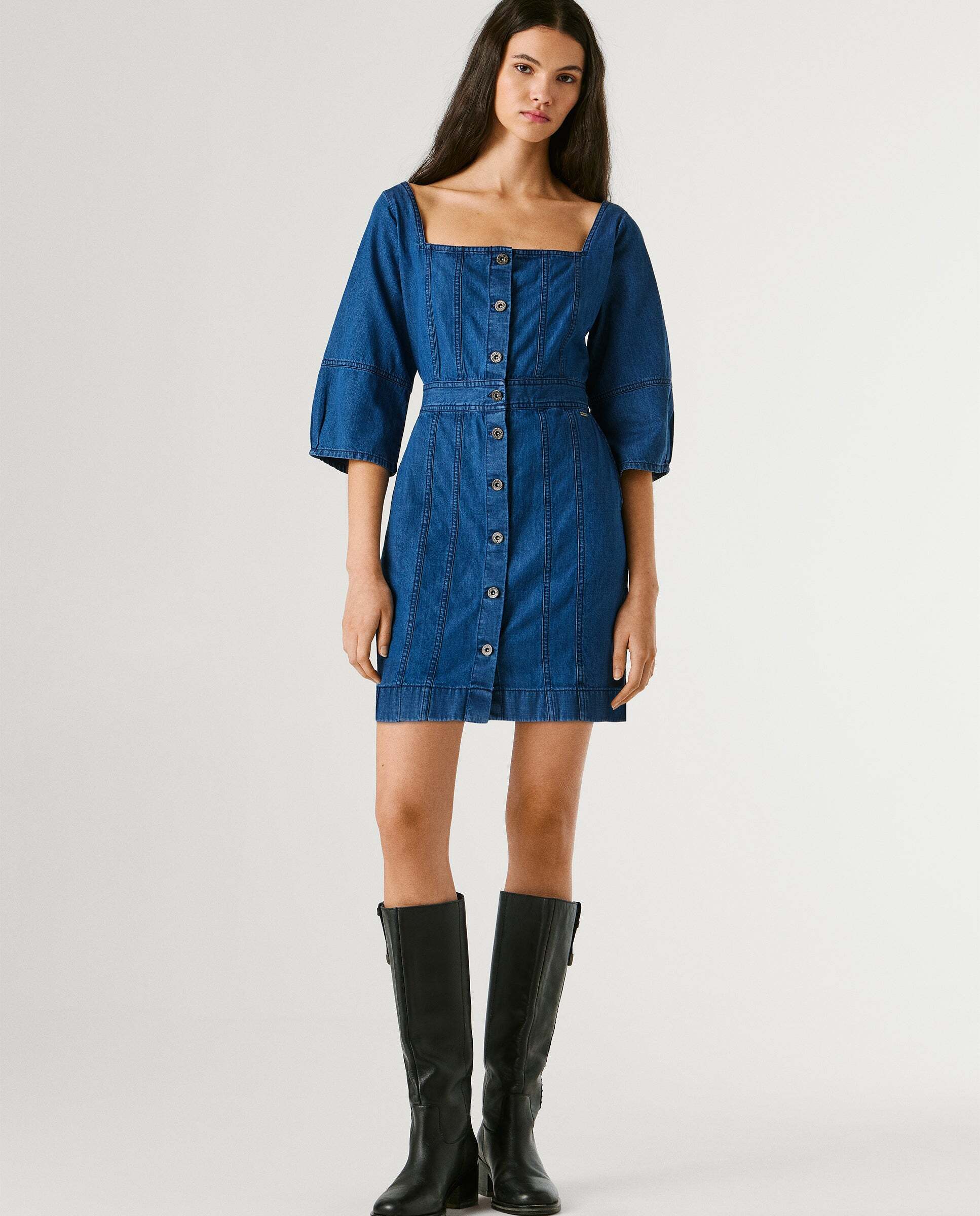 Pepe Jeans - Vestido corto de mujer denim fit regular.