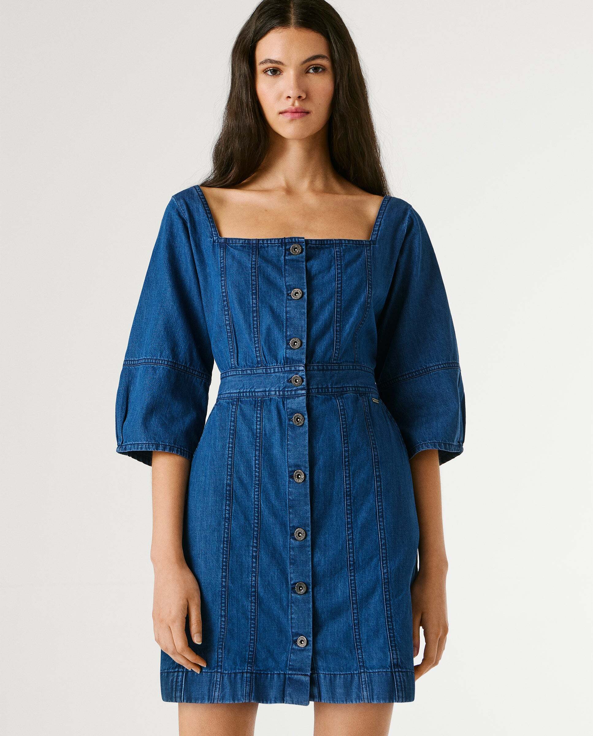 Vestido corto de mujer denim fit regular - Pepe Jeans - Azul Azul-2