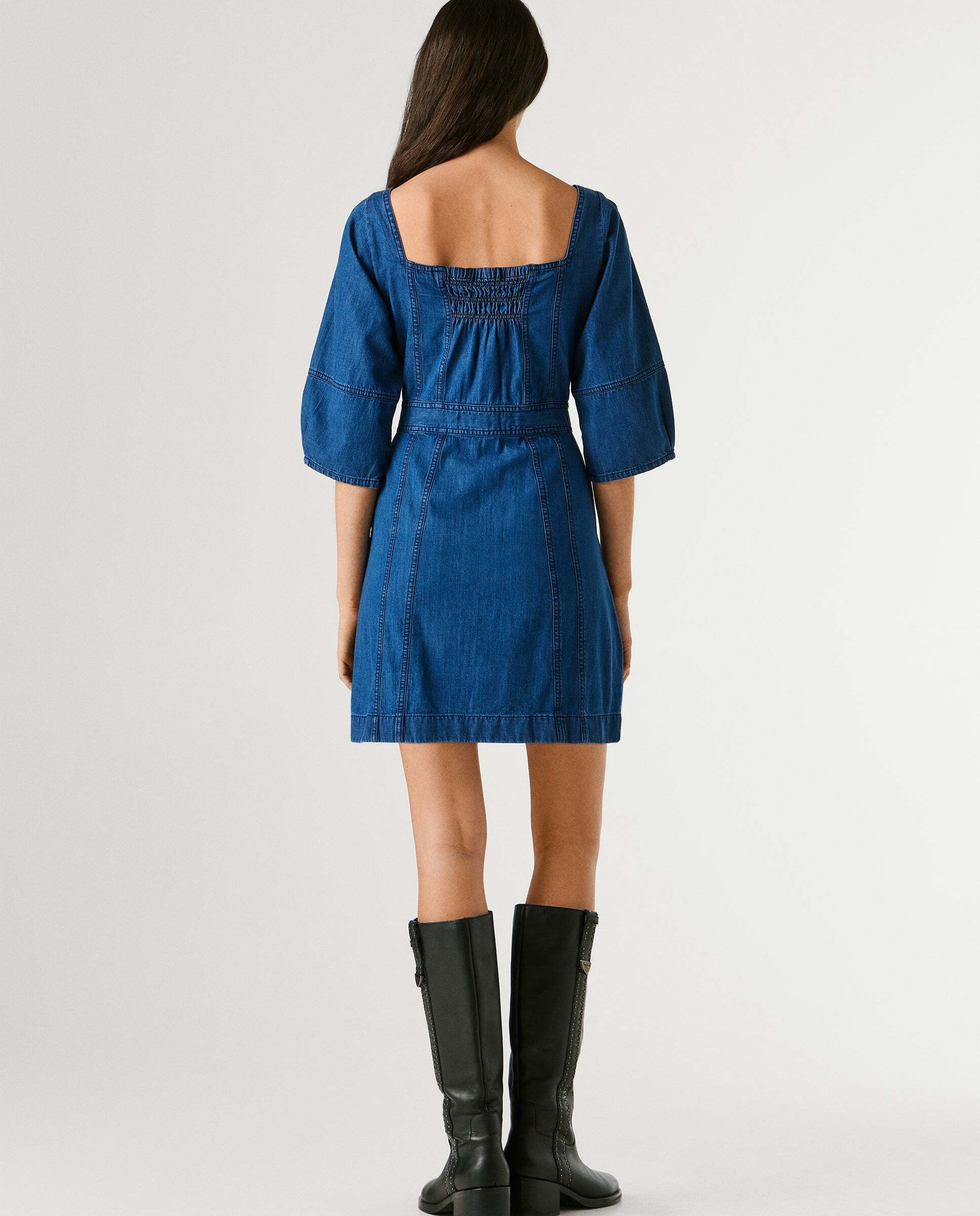 Vestido corto de mujer denim fit regular - Pepe Jeans - Azul Azul-3
