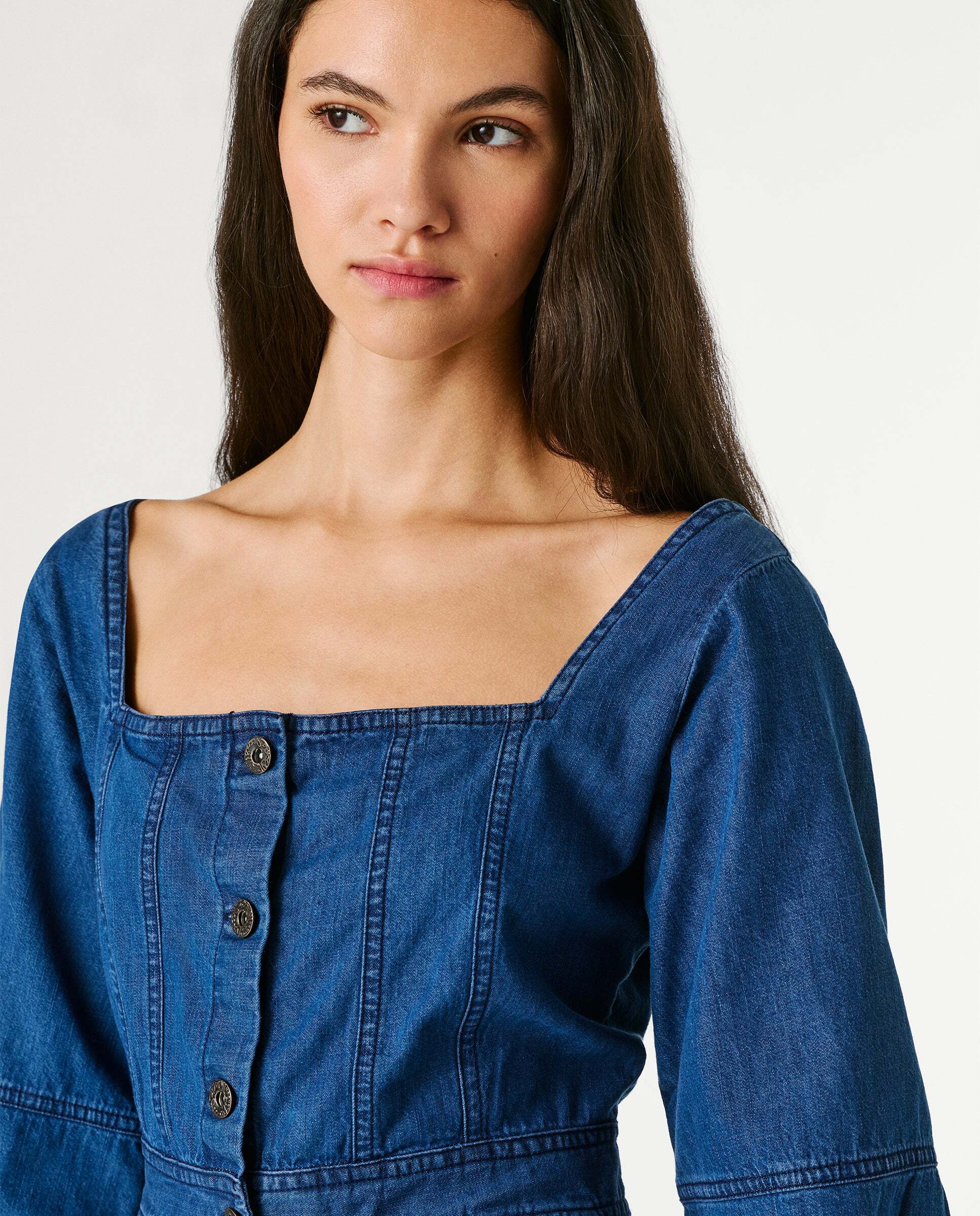 Vestido corto de mujer denim fit regular - Pepe Jeans - Azul Azul-4