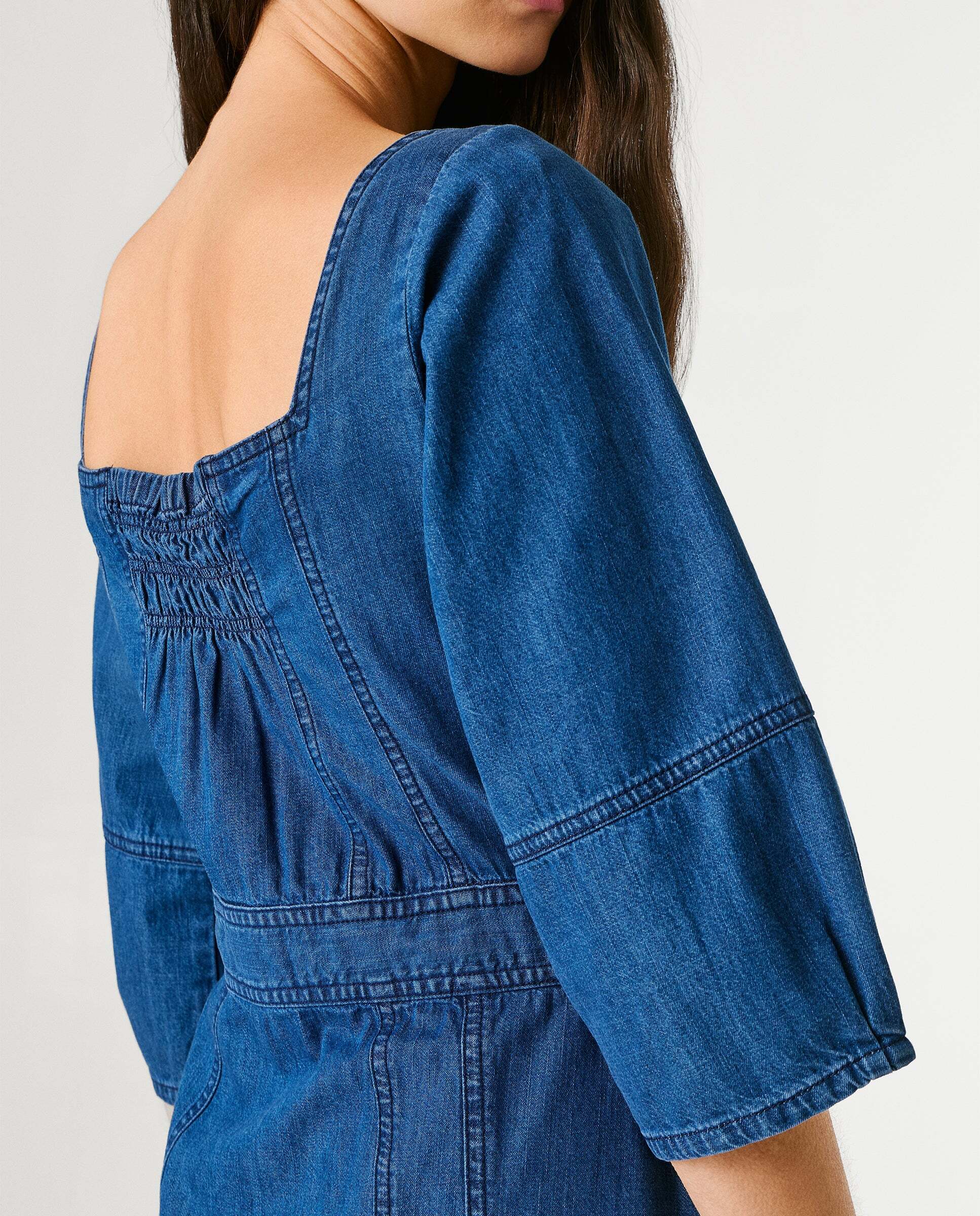 Vestido corto de mujer denim fit regular - Pepe Jeans - Azul Azul-5