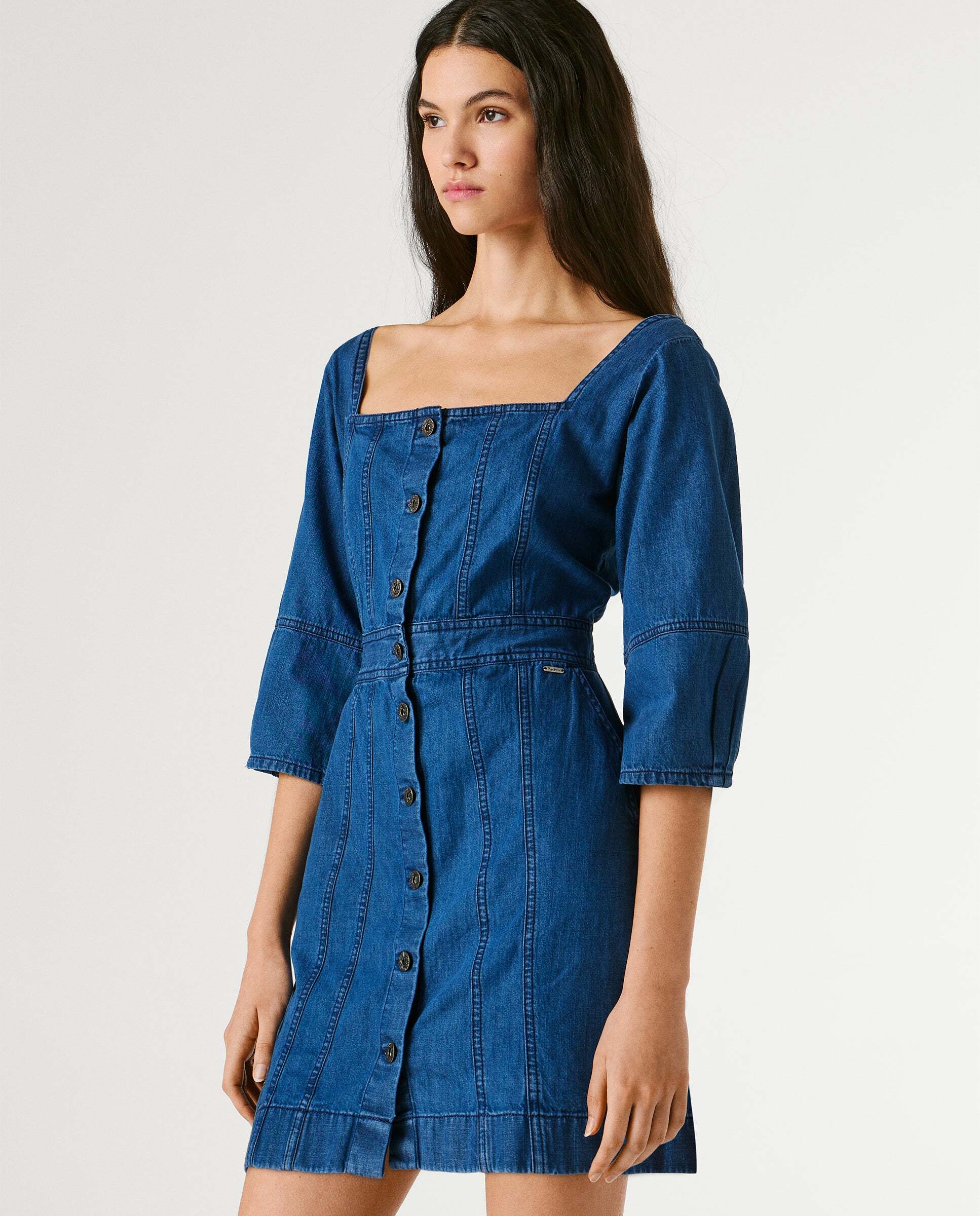 Vestido corto de mujer denim fit regular - Pepe Jeans - Azul Azul-6