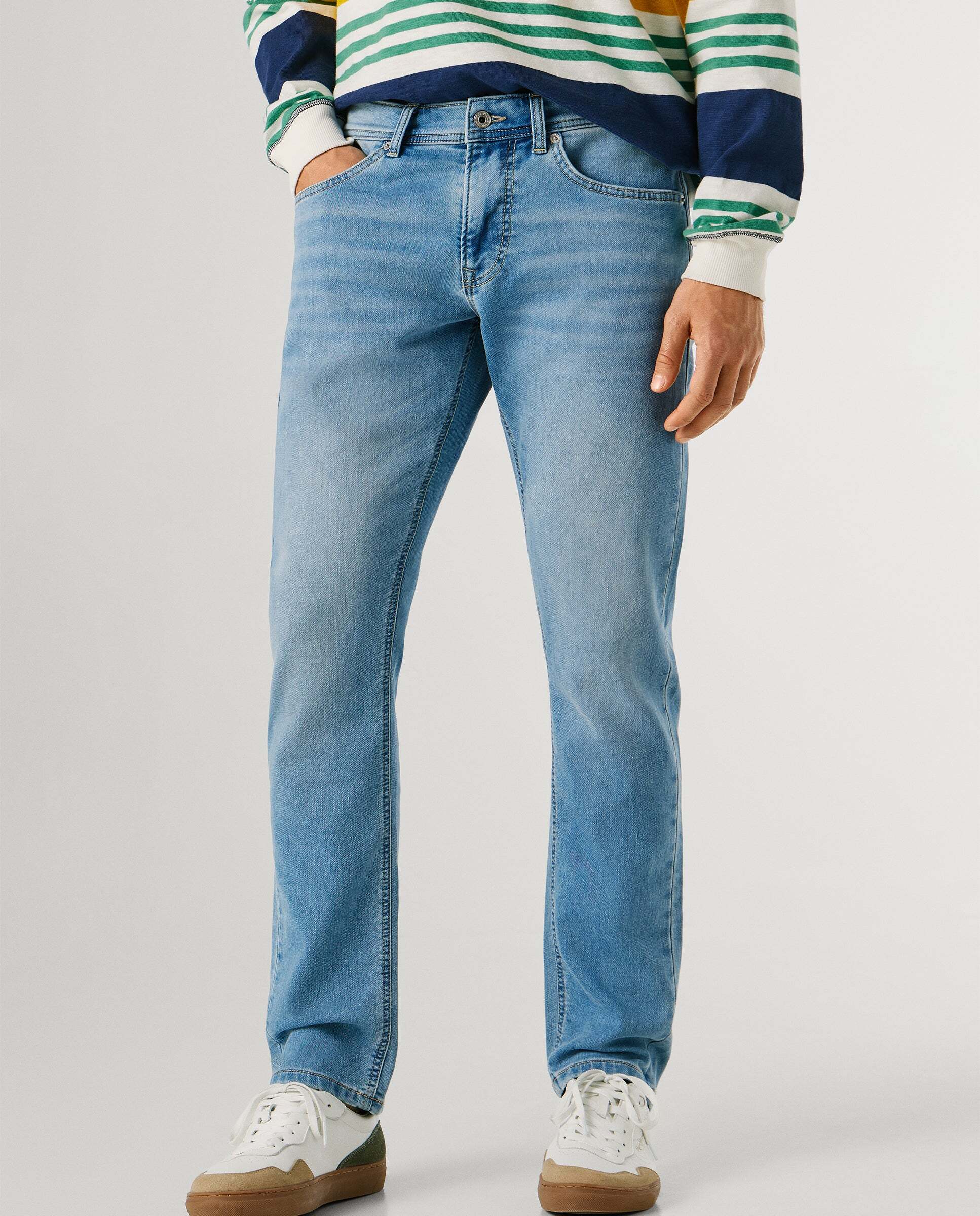 Track- jeans fit slim y tiro regular - Pepe Jeans - Azul Azul-2