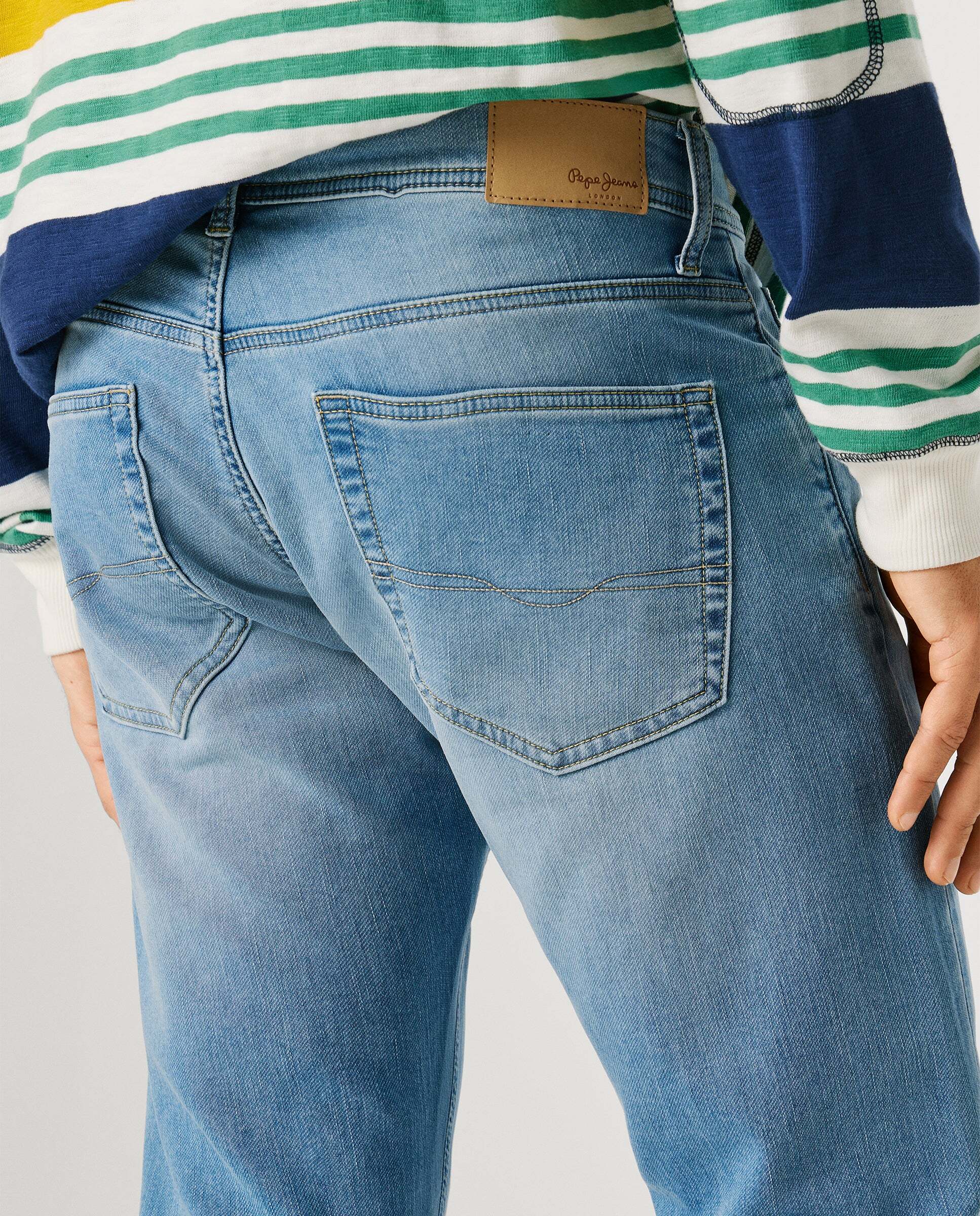 Track- jeans fit slim y tiro regular - Pepe Jeans - Azul Azul-5
