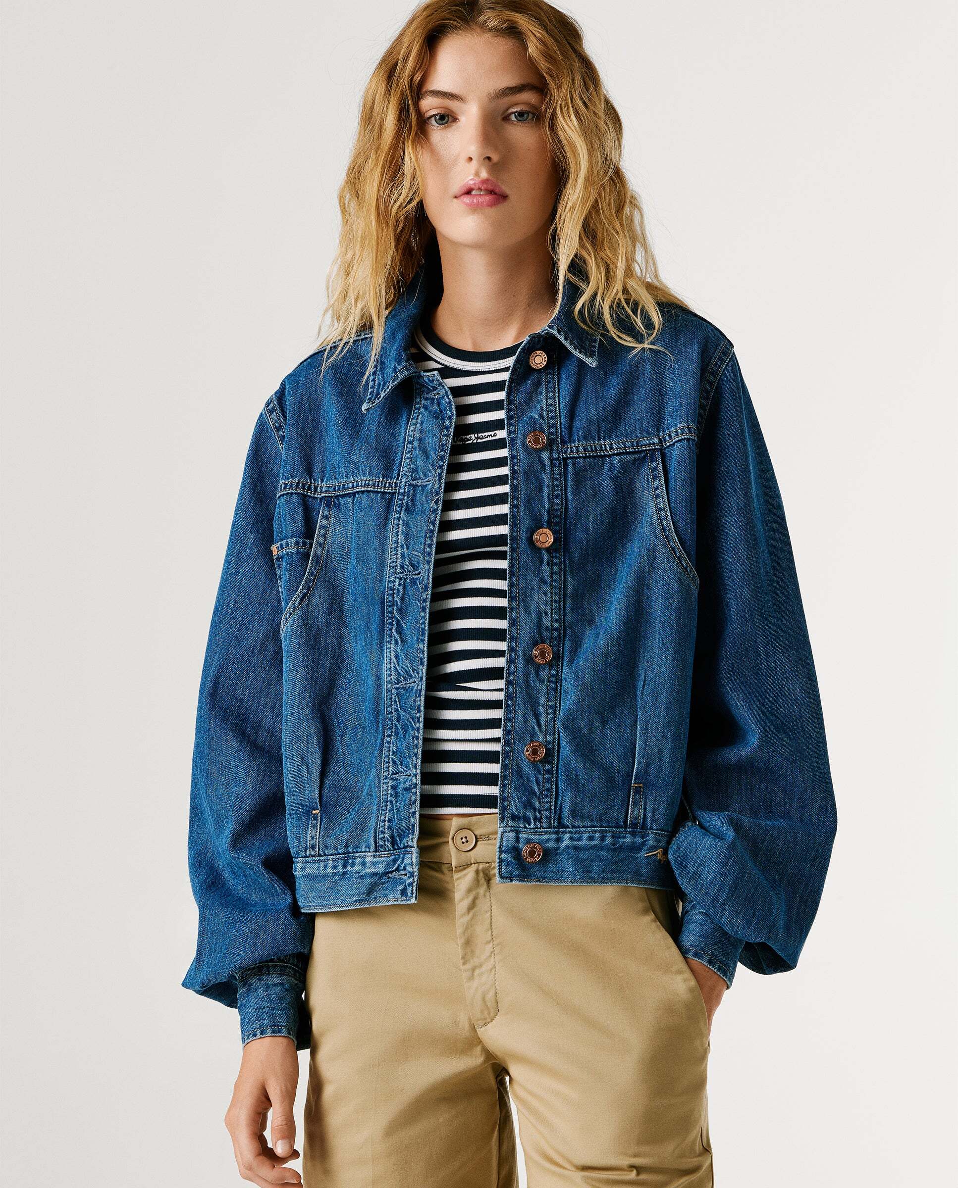 Pepe Jeans - Cazadora vaquera de mujer de mujer fit regular.