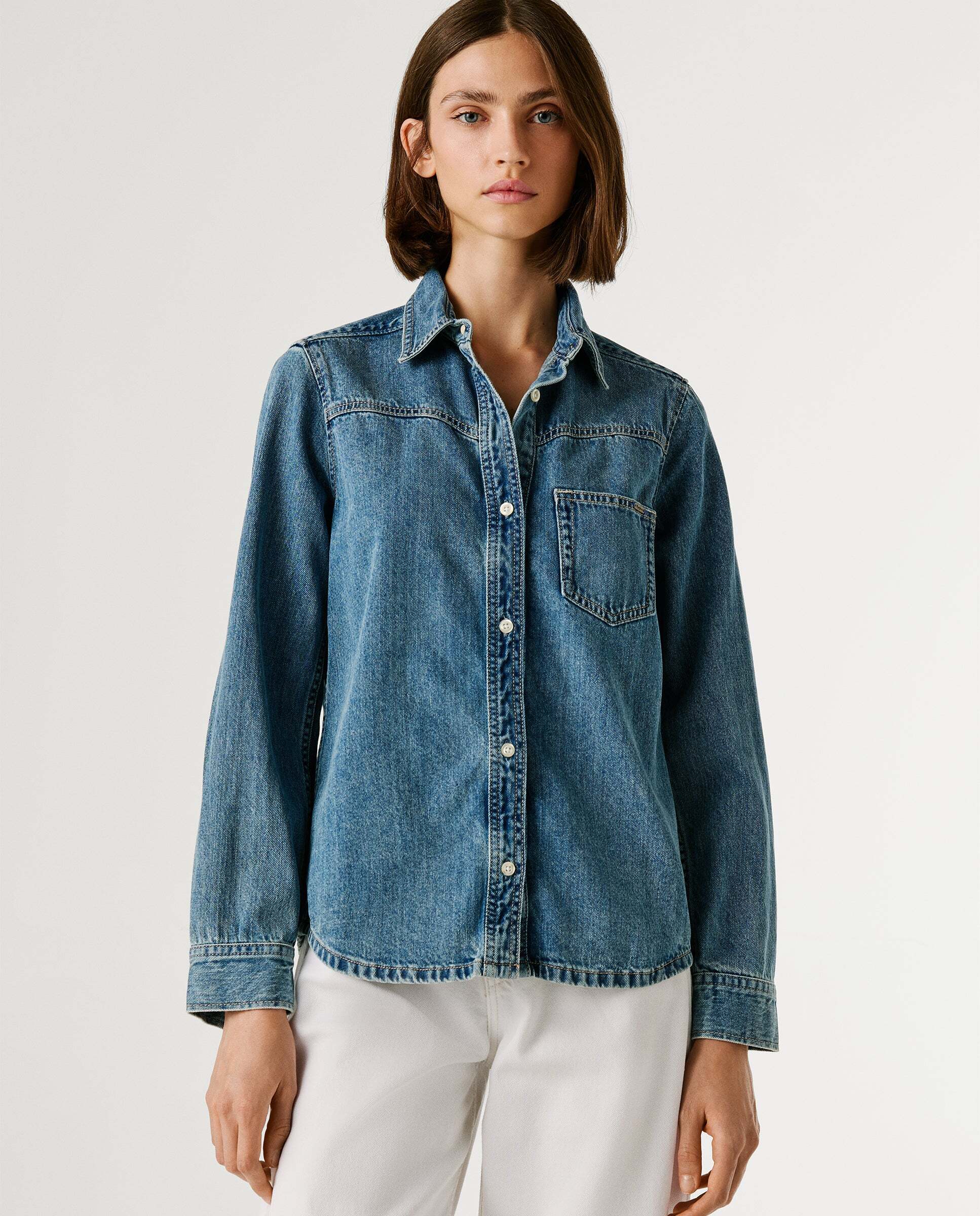 Pepe Jeans - Camisa vaquera de mujer fit oversize.