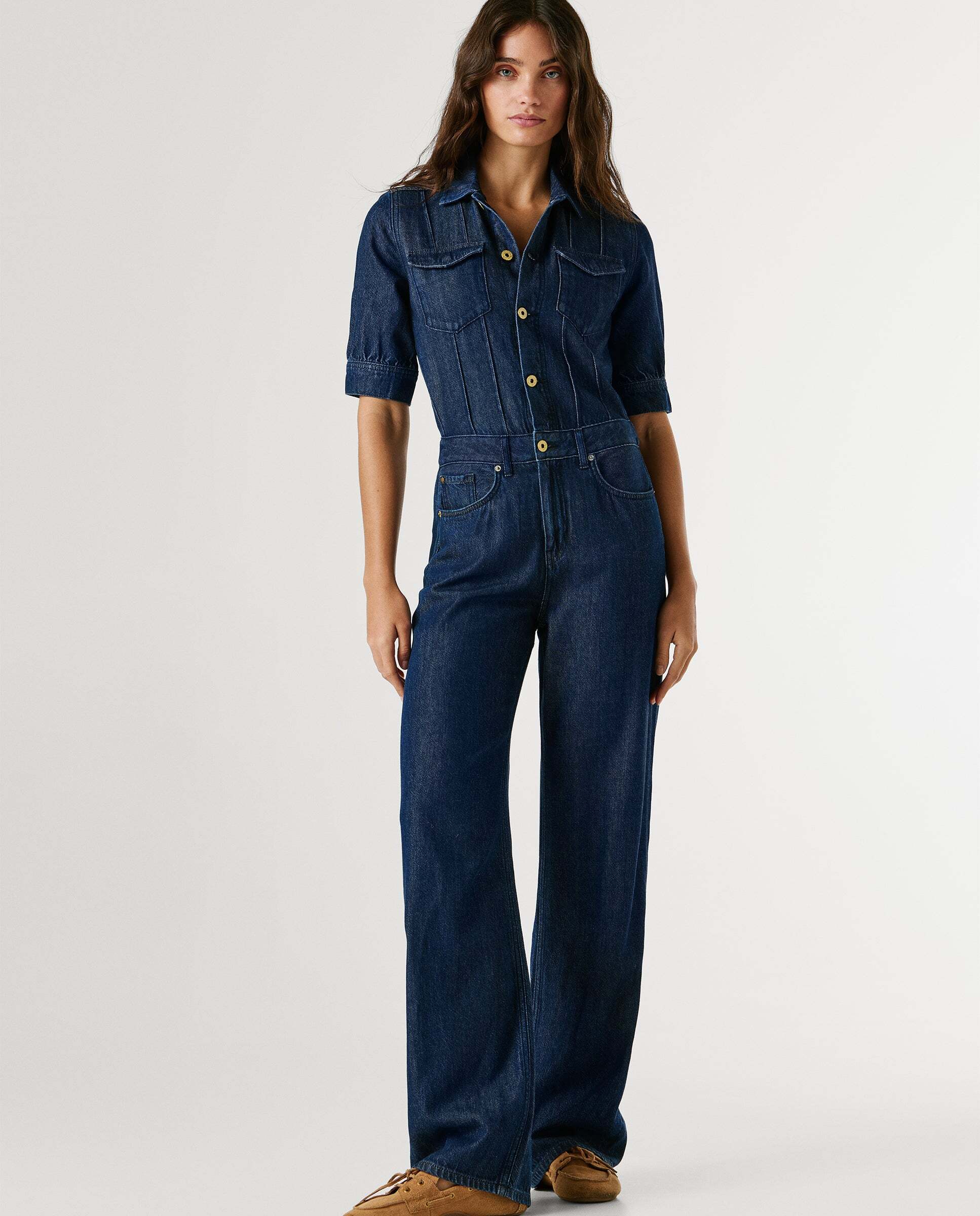 Pepe Jeans - Mono vaquero largo de mujer fit recto.