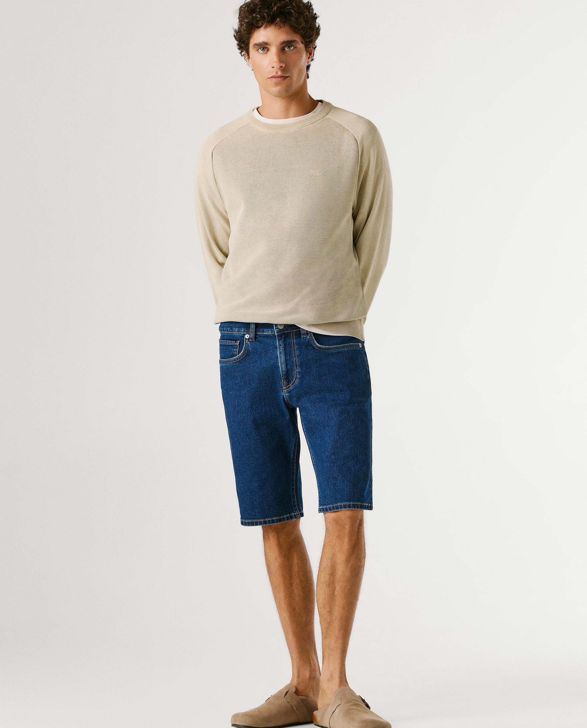 Pepe Jeans - Bermuda vaquera de hombre fit recto.