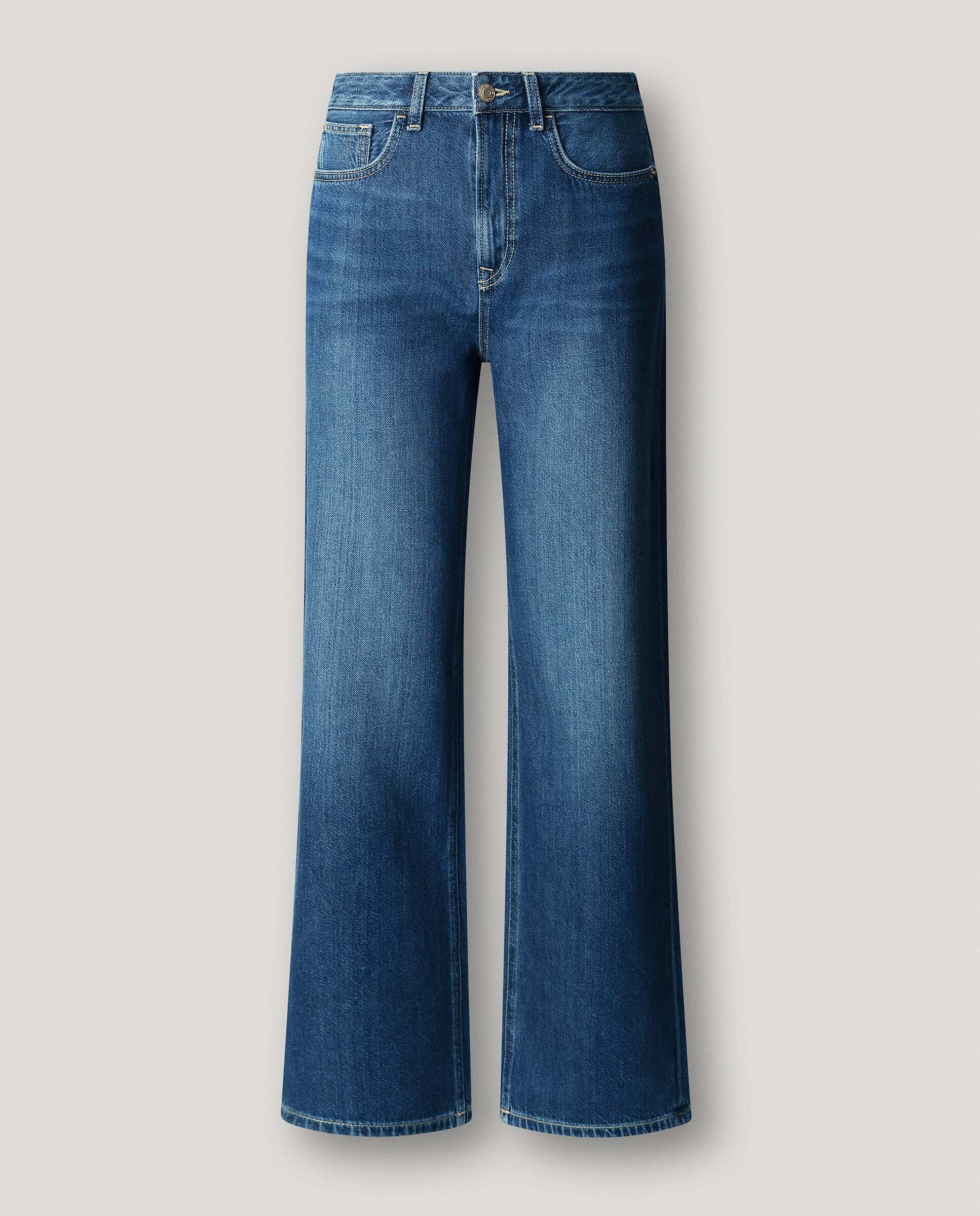 Vaquero de mujer fit recto y tiro alto - Pepe Jeans - Azul Azul-9