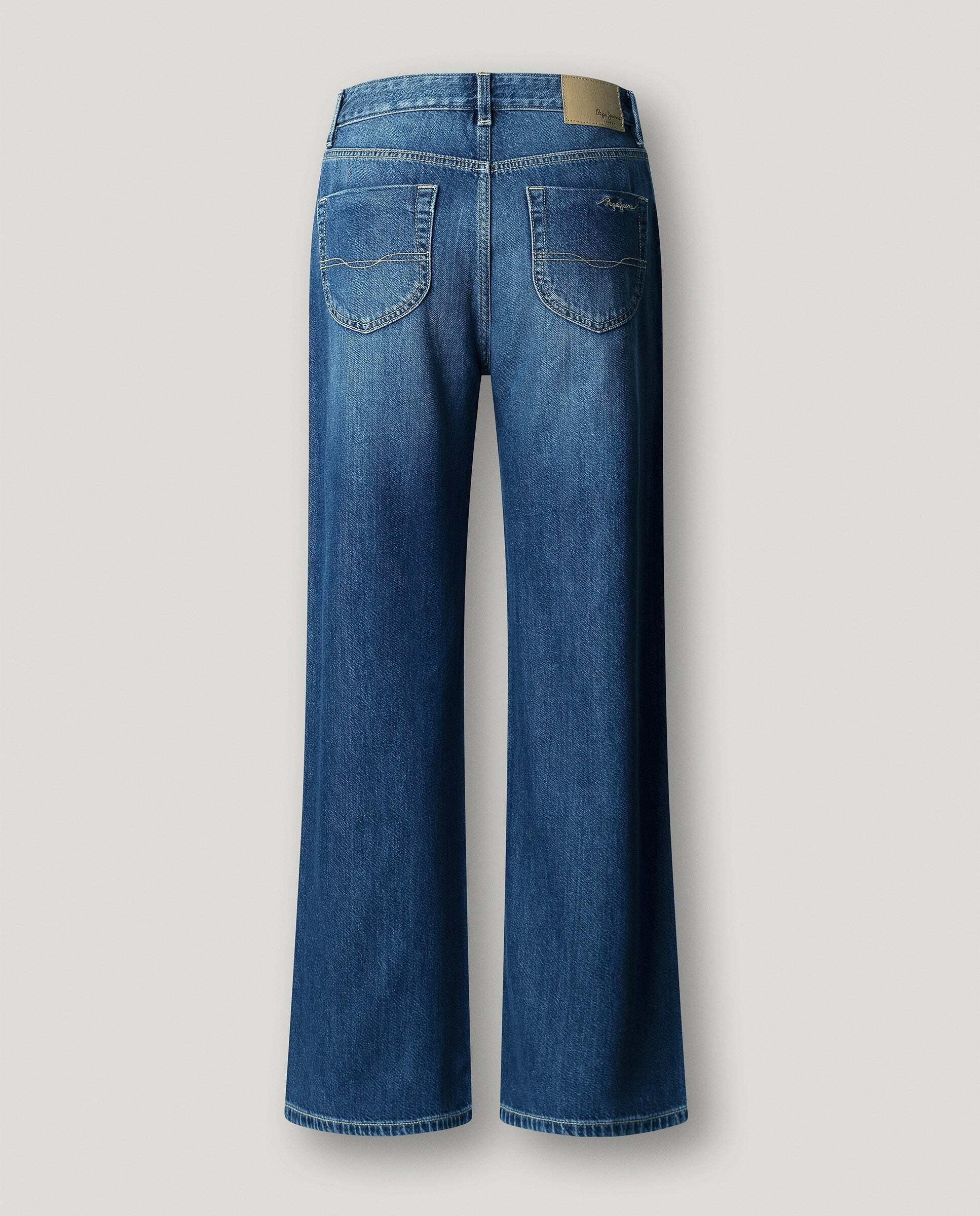 Vaquero de mujer fit recto y tiro alto - Pepe Jeans - Azul Azul-8