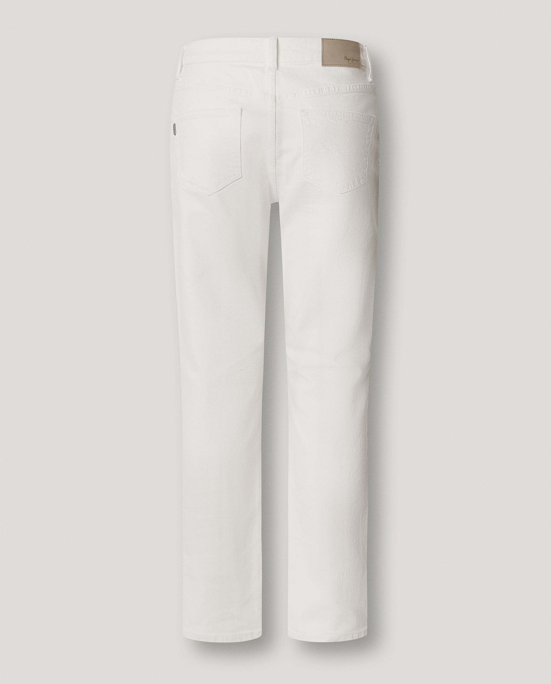 Vaquero de mujer fit taper y tiro alto - Pepe Jeans - Gris Blanco-8