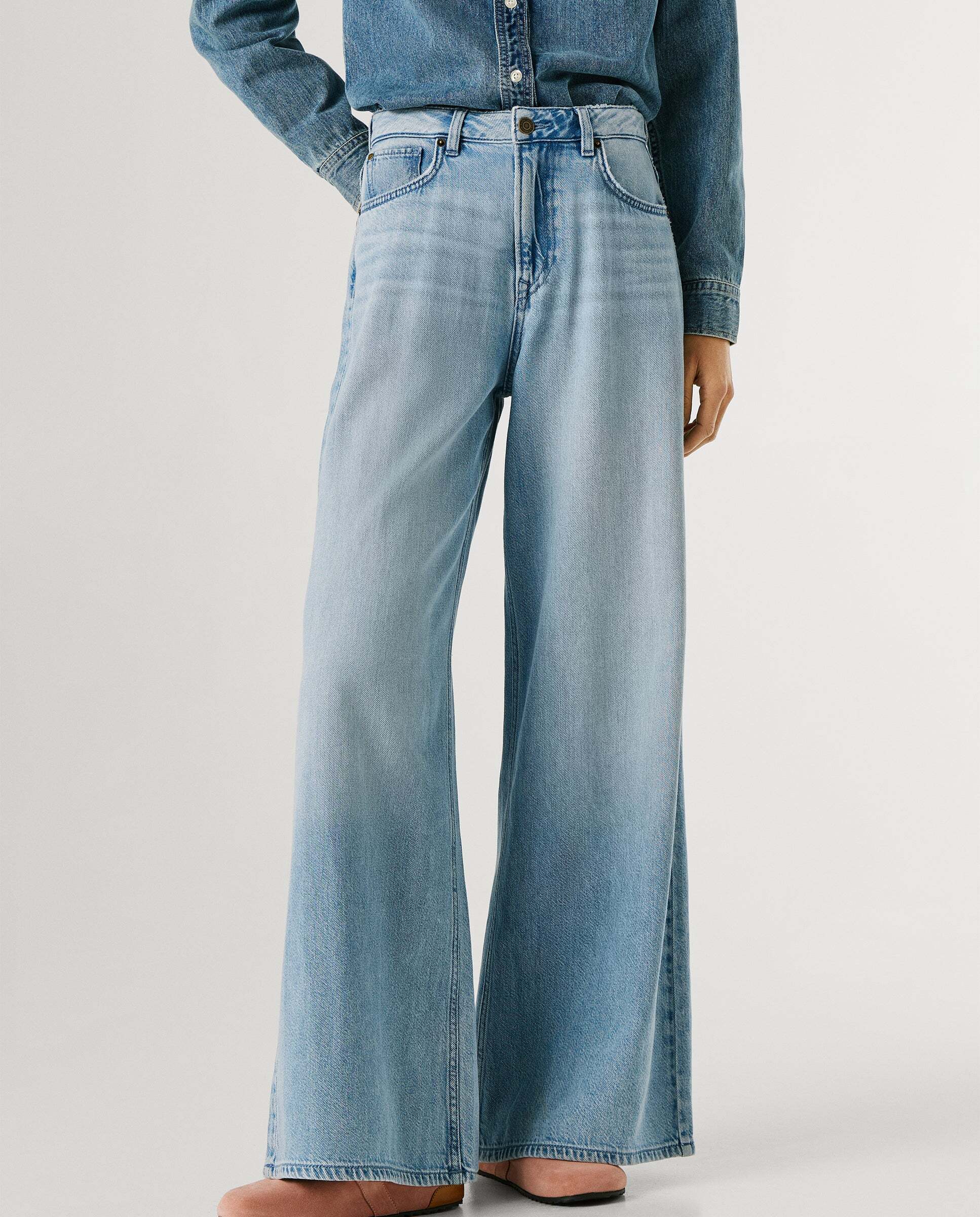 Jaimy - Pepe Jeans - jeans fit wide y tiro alto - Gris Gris-2