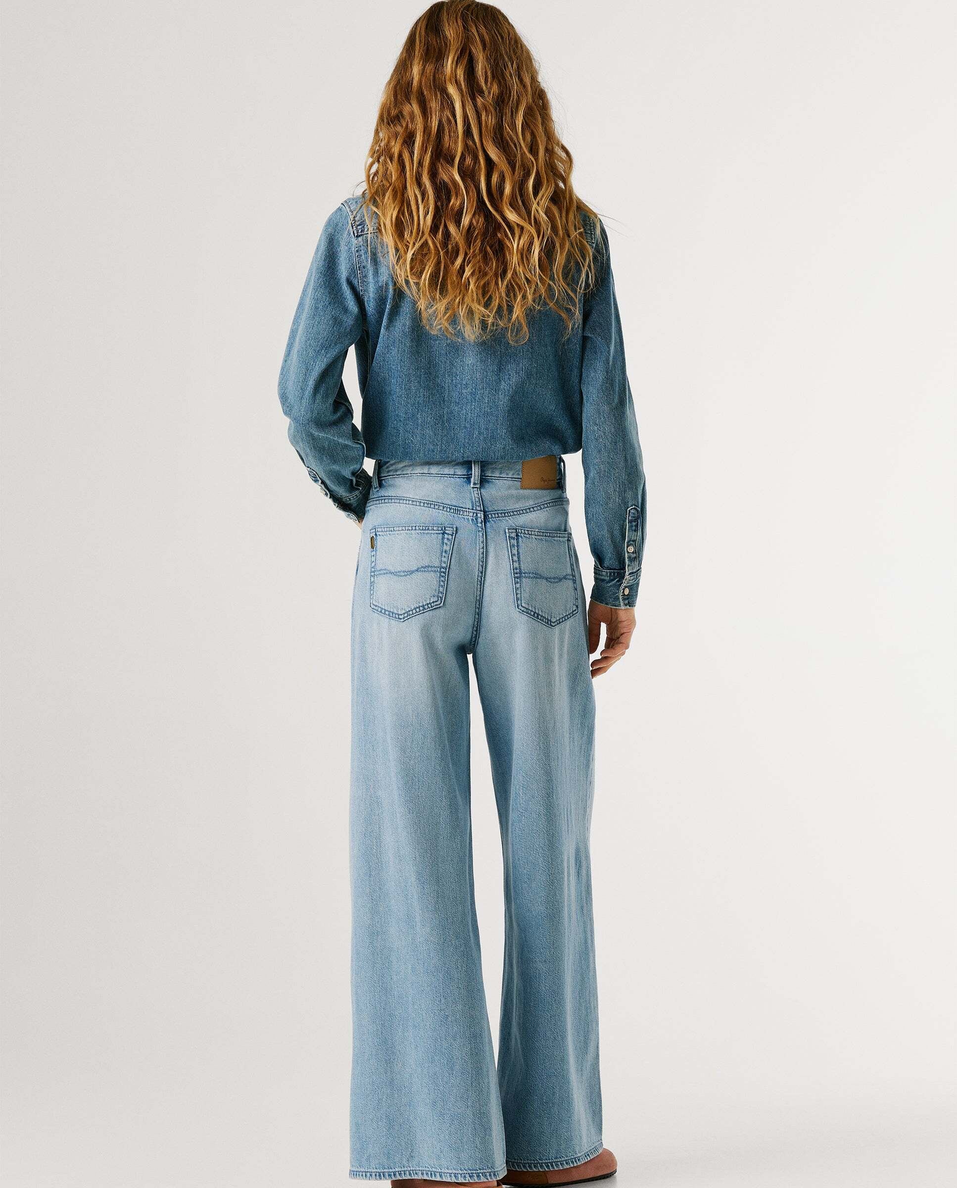 Jaimy - Pepe Jeans - jeans fit wide y tiro alto - Gris Gris-3