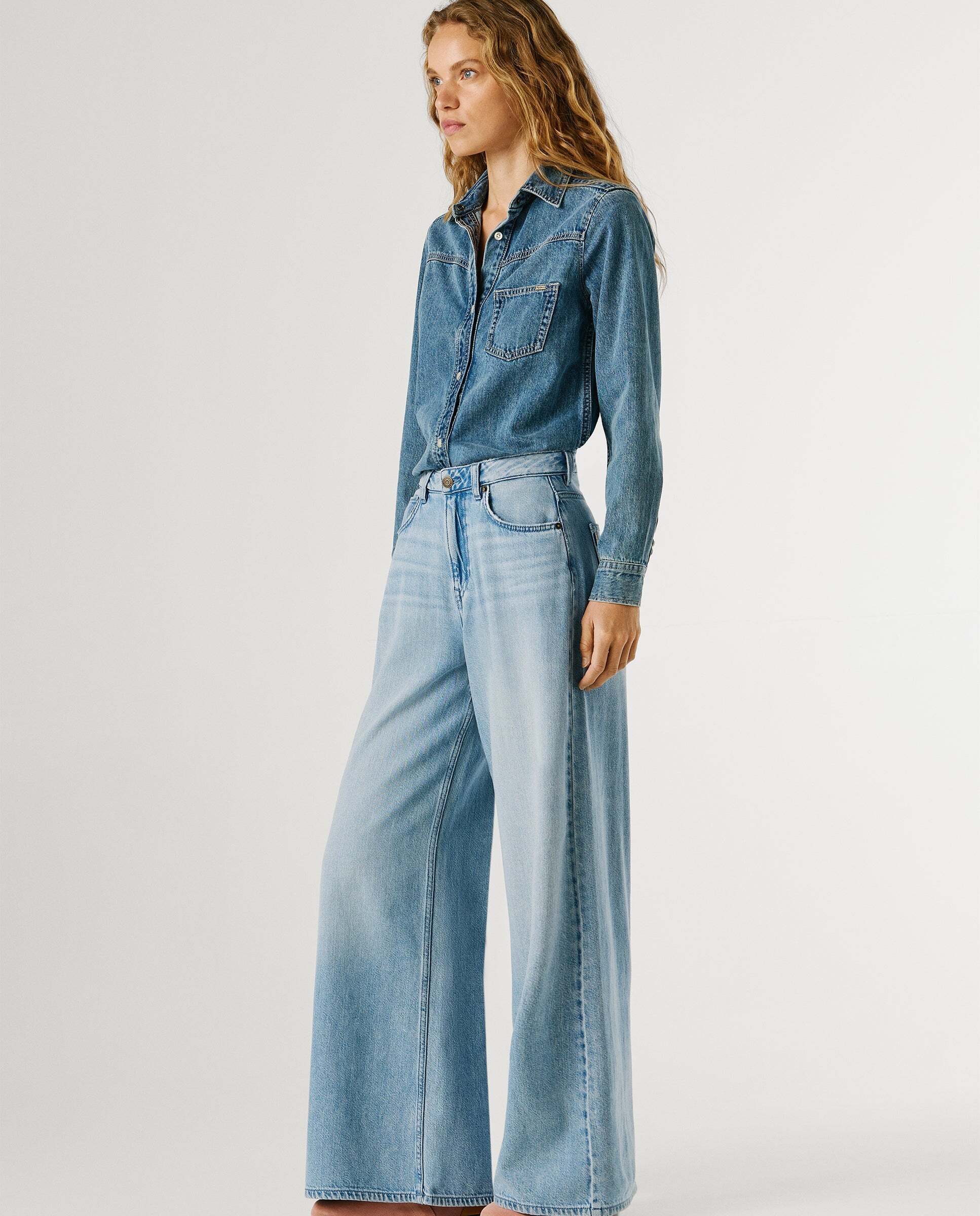 Jaimy - Pepe Jeans - jeans fit wide y tiro alto - Gris Gris-6