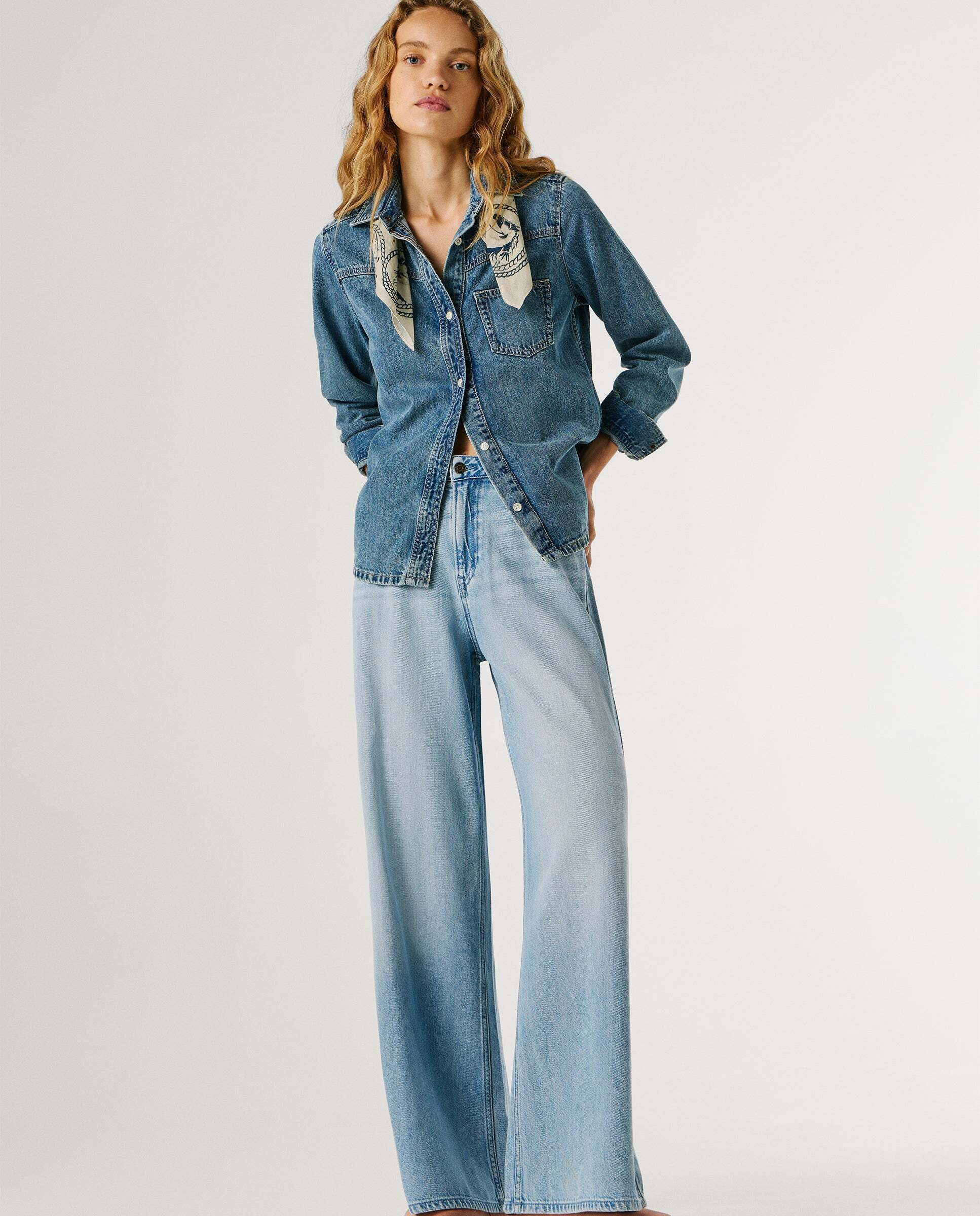 Jaimy - Pepe Jeans - jeans fit wide y tiro alto - Gris Gris-7