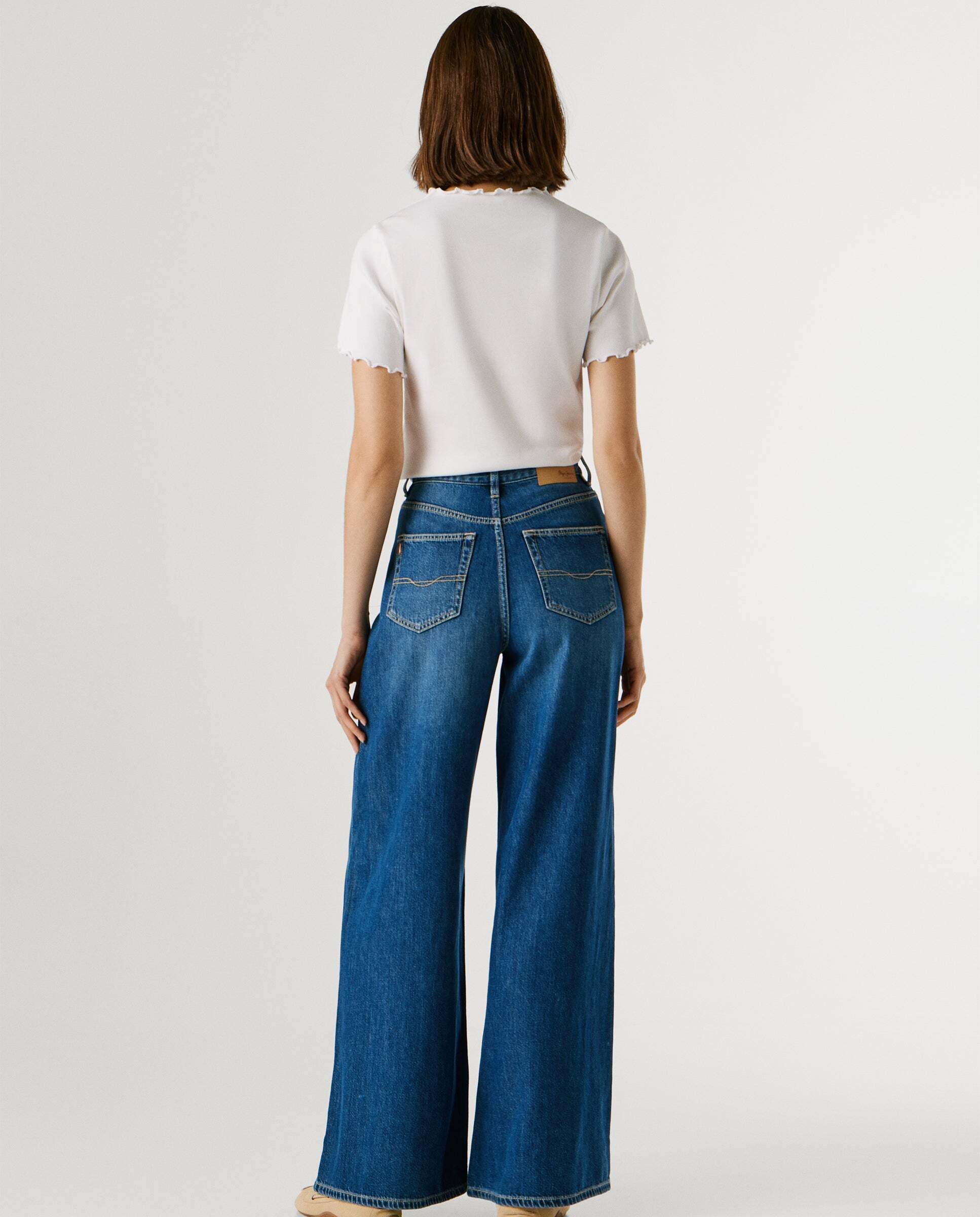 Jaimy - Pepe Jeans - jeans fit wide y tiro alto - Azul Azul-3