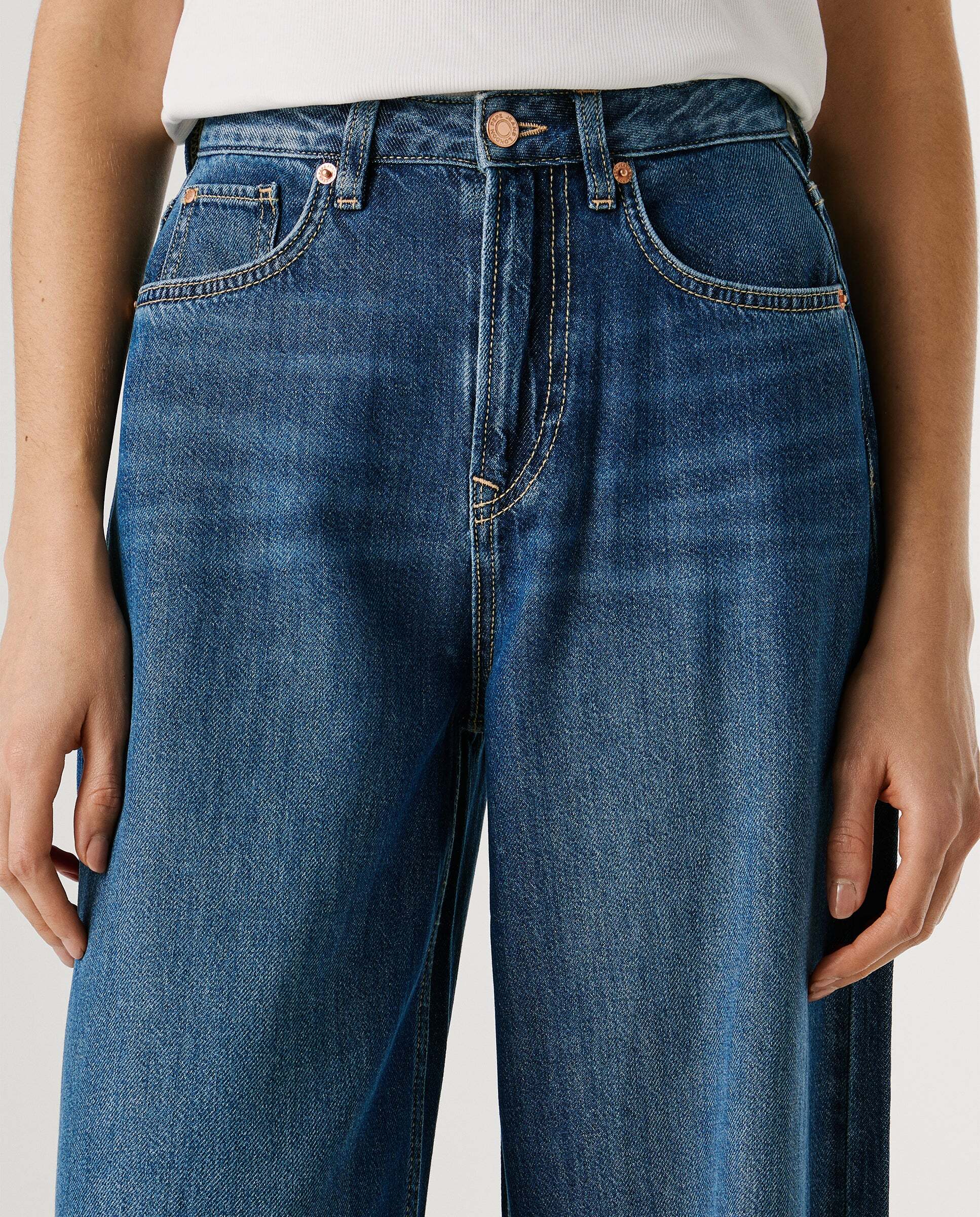 Jaimy - Pepe Jeans - jeans fit wide y tiro alto - Azul Azul-4
