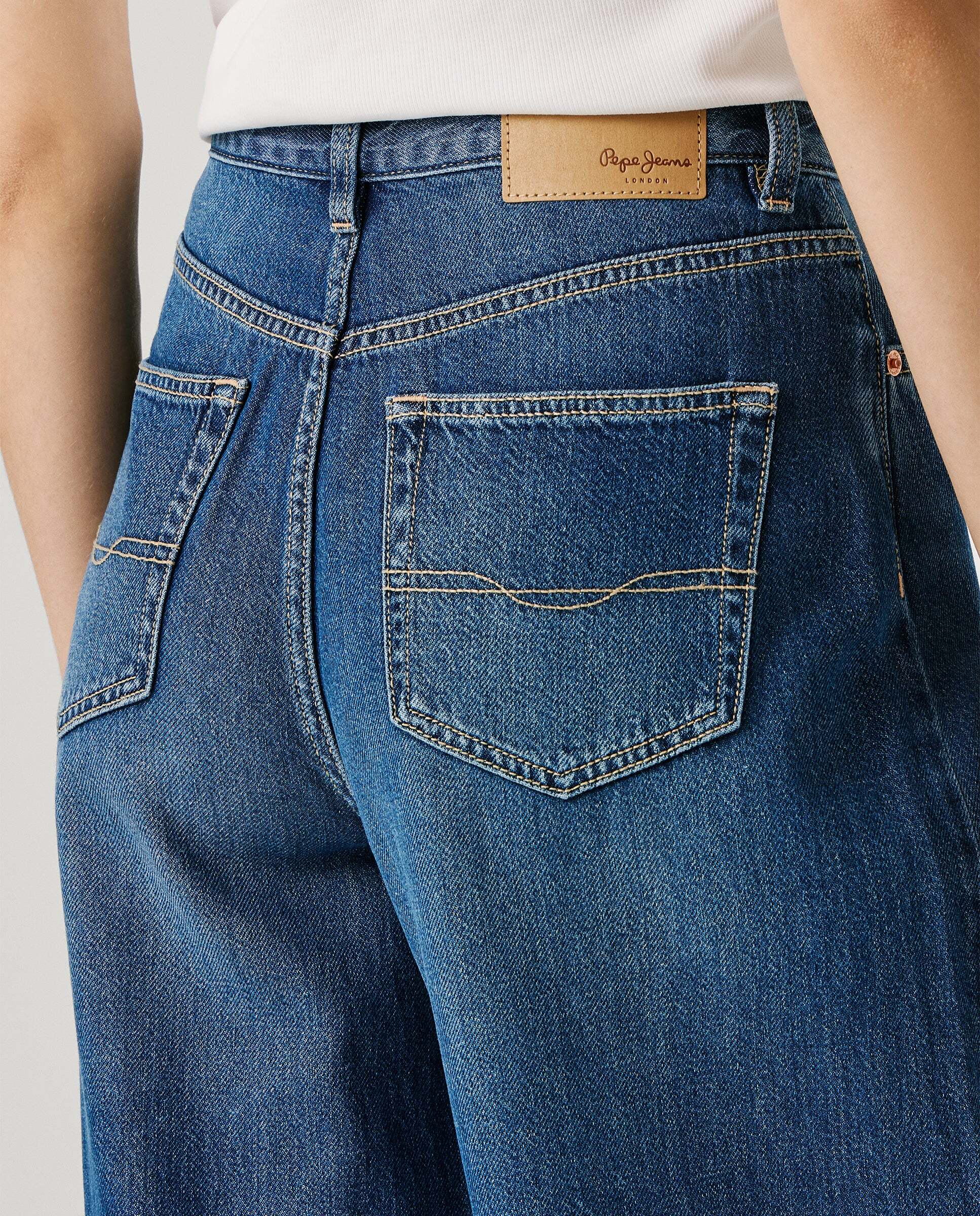 Jaimy - Pepe Jeans - jeans fit wide y tiro alto - Azul Azul-5