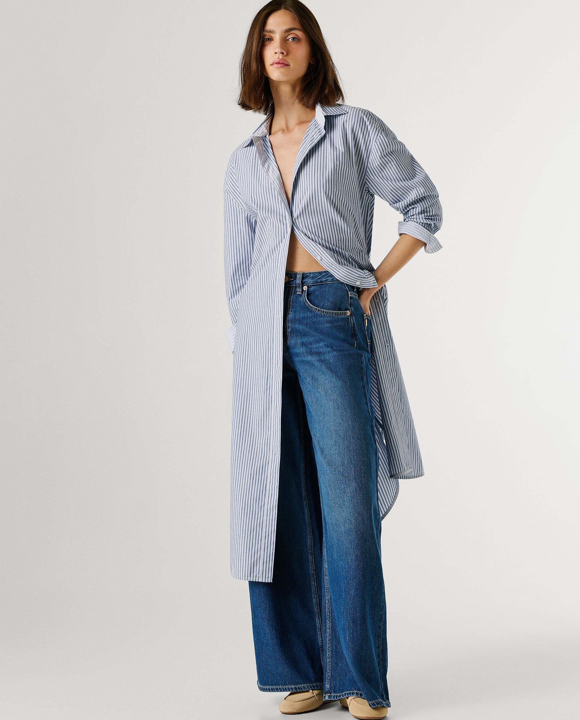 Jaimy - Pepe Jeans - jeans fit wide y tiro alto - Azul Azul-7