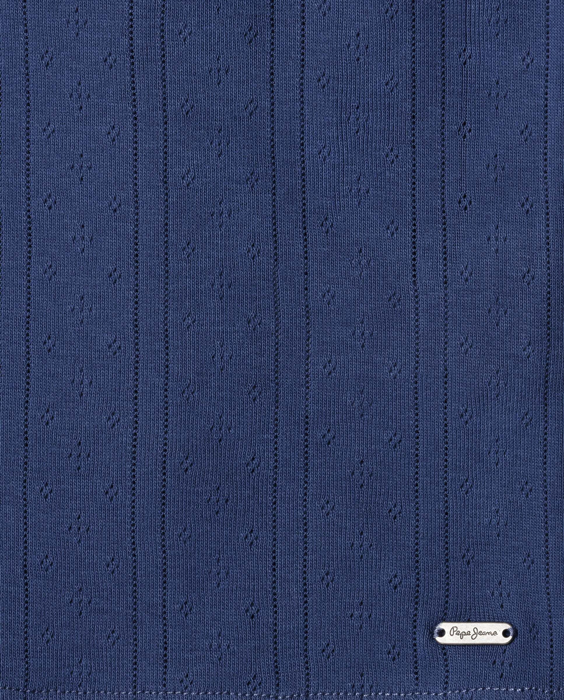 Top de tirantes de pointelle Galadriel de niña - Pepe Jeans - Azul índigo Azul índigo-2