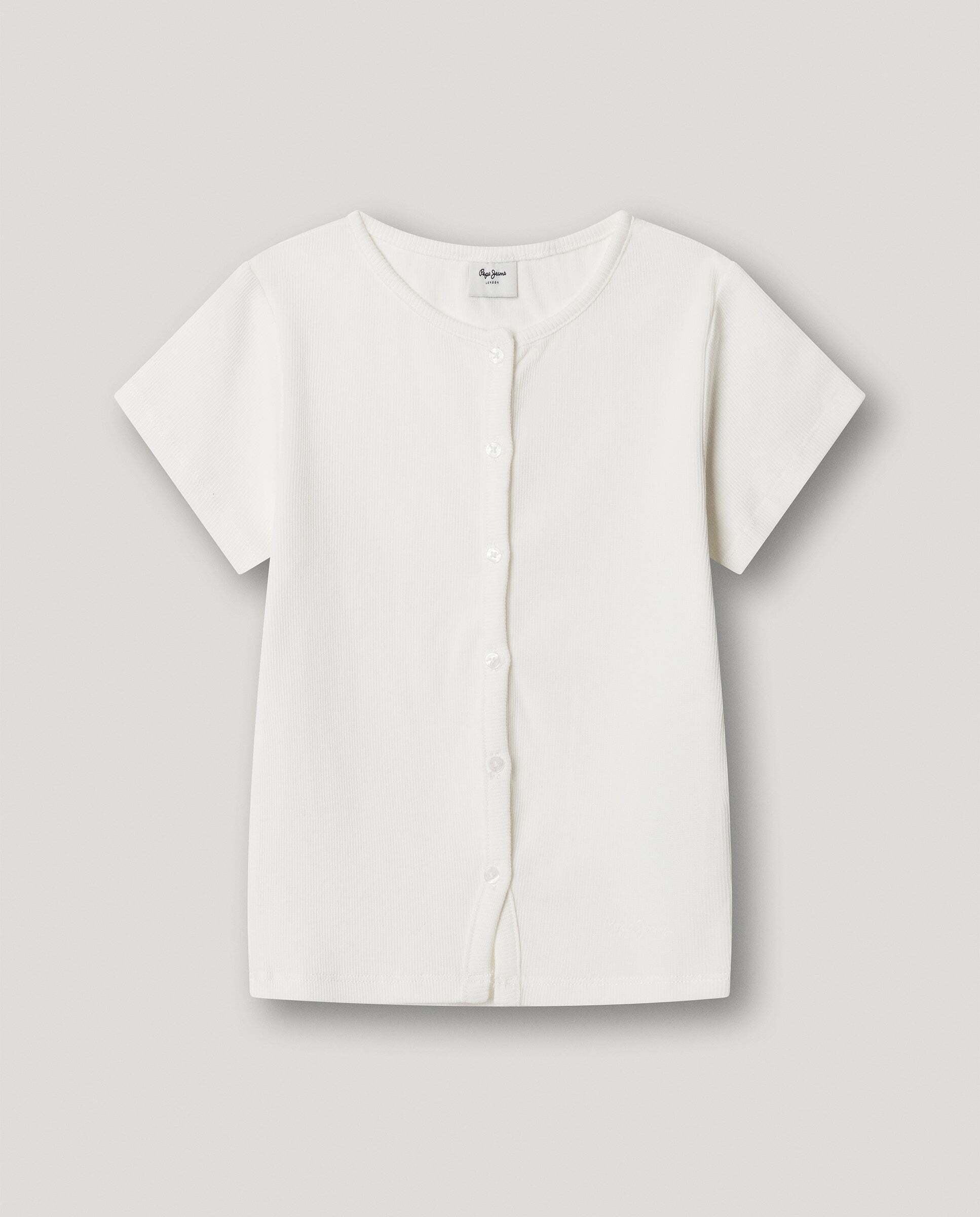 Top de canalé Angy de niña - Pepe Jeans - Crudo Crudo-1