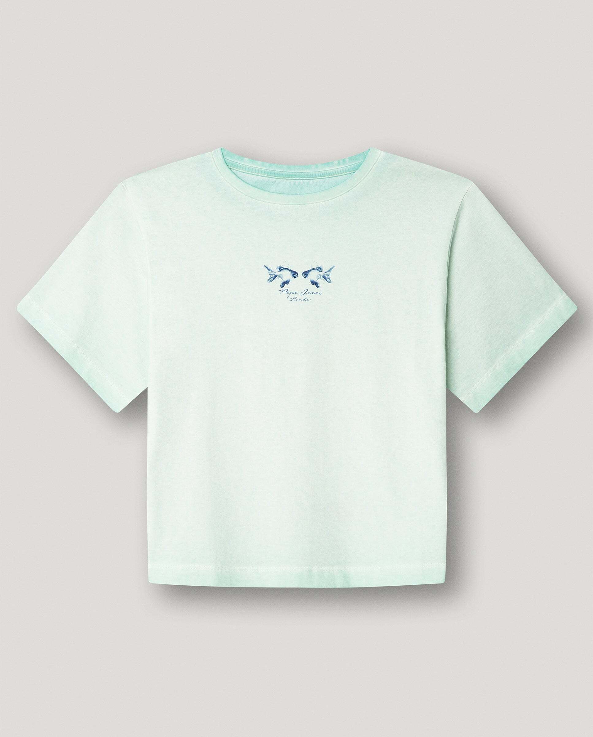Camiseta de niña con espalda estampada de niña fit relaxed - Pepe Jeans - Azul Azul-1