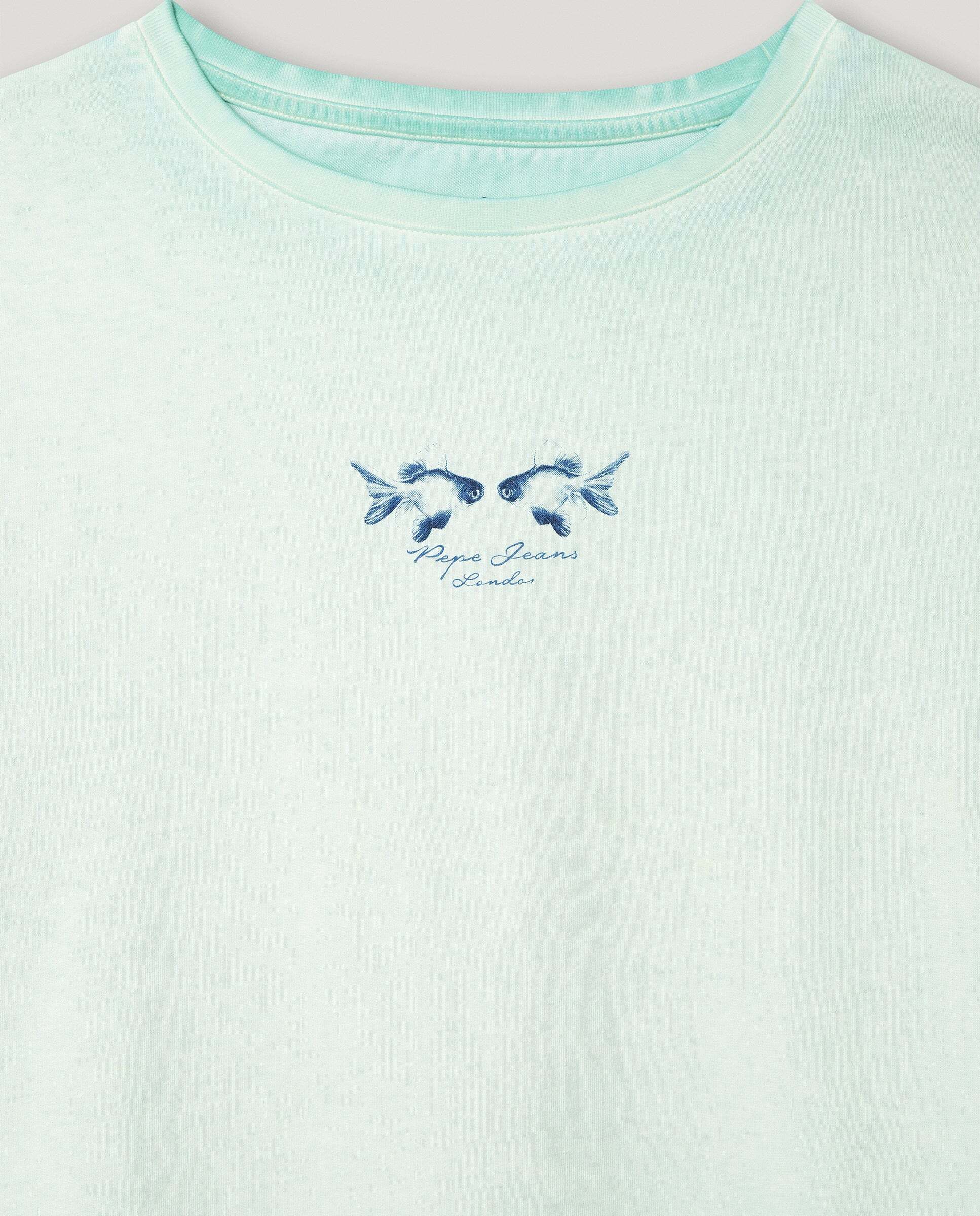 Camiseta de niña con espalda estampada de niña fit relaxed - Pepe Jeans - Azul Azul-2
