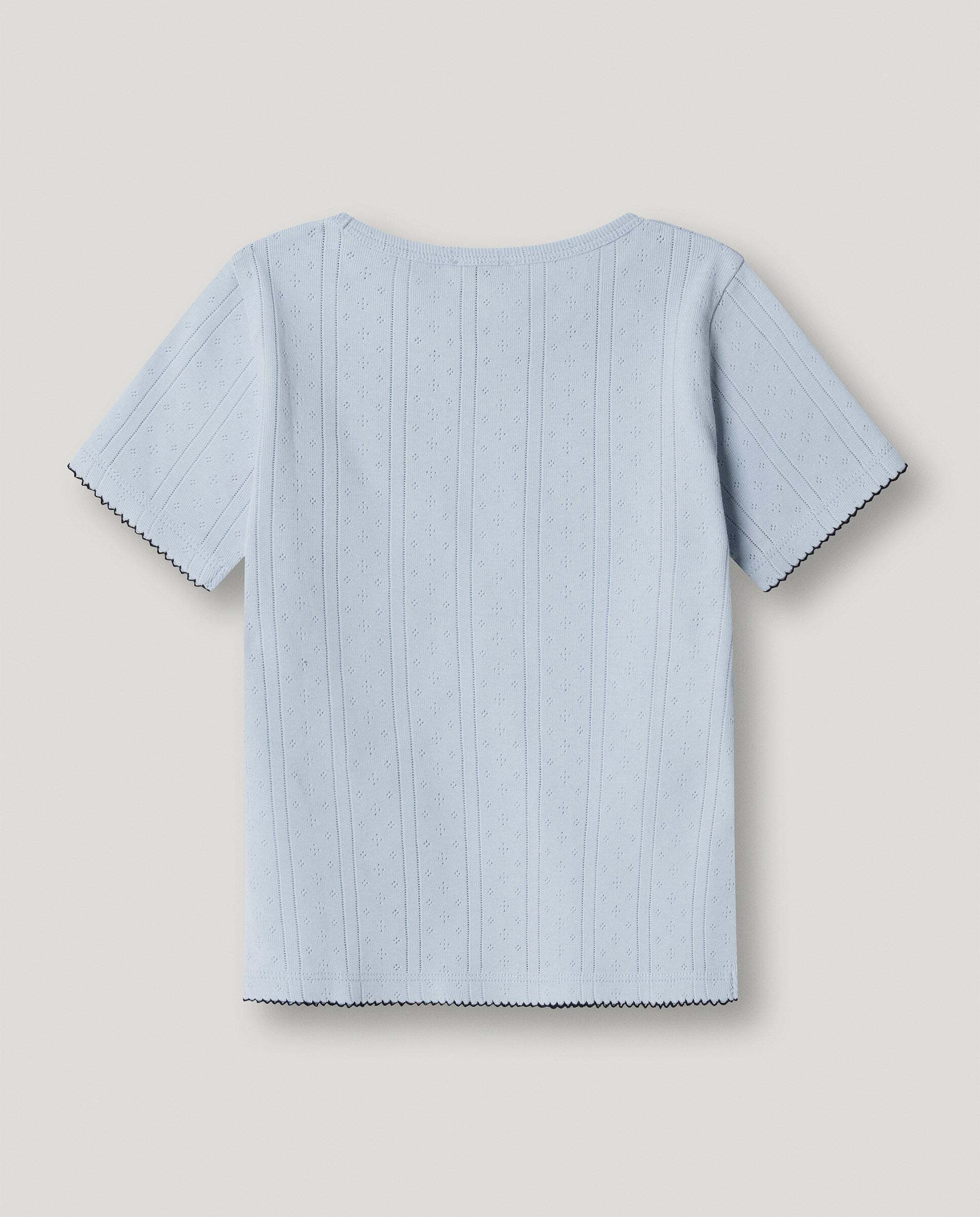 Top de niña pointelle cuello redondo - Pepe Jeans - Azul Azul-3
