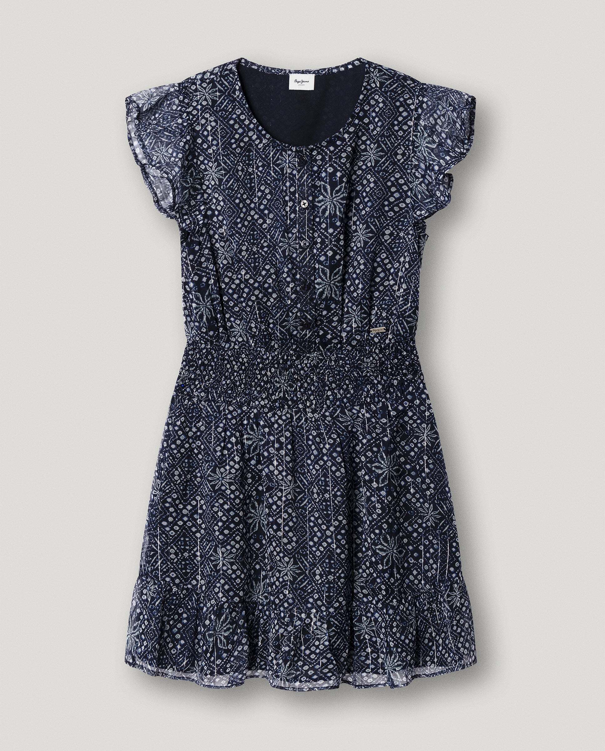 Vestido estampado Imabel de niña - Pepe Jeans - Azul marino Azul marino-1