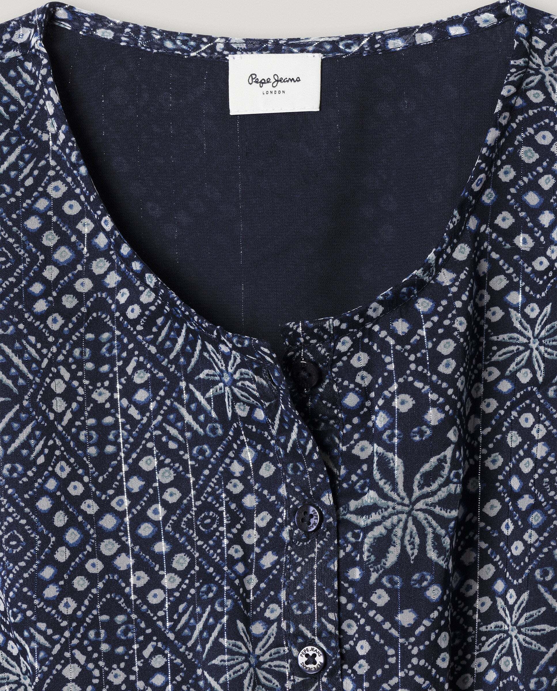Vestido estampado Imabel de niña - Pepe Jeans - Azul marino Azul marino-2