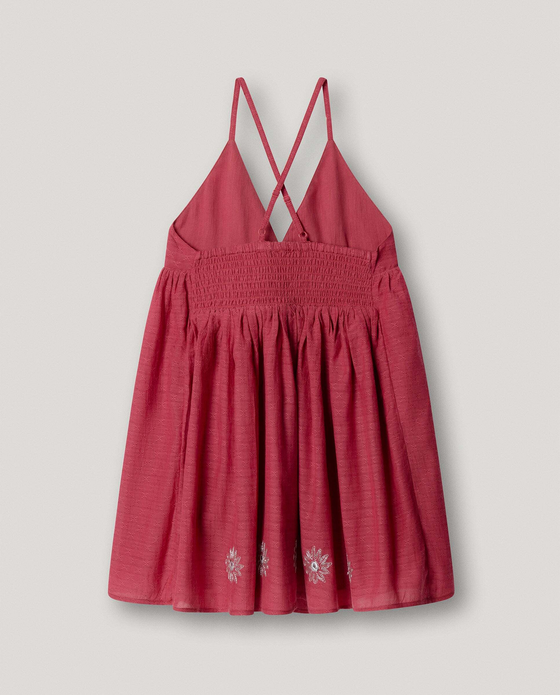 Minivestido con espejos Irin de niña - Pepe Jeans - Granate Granate-3