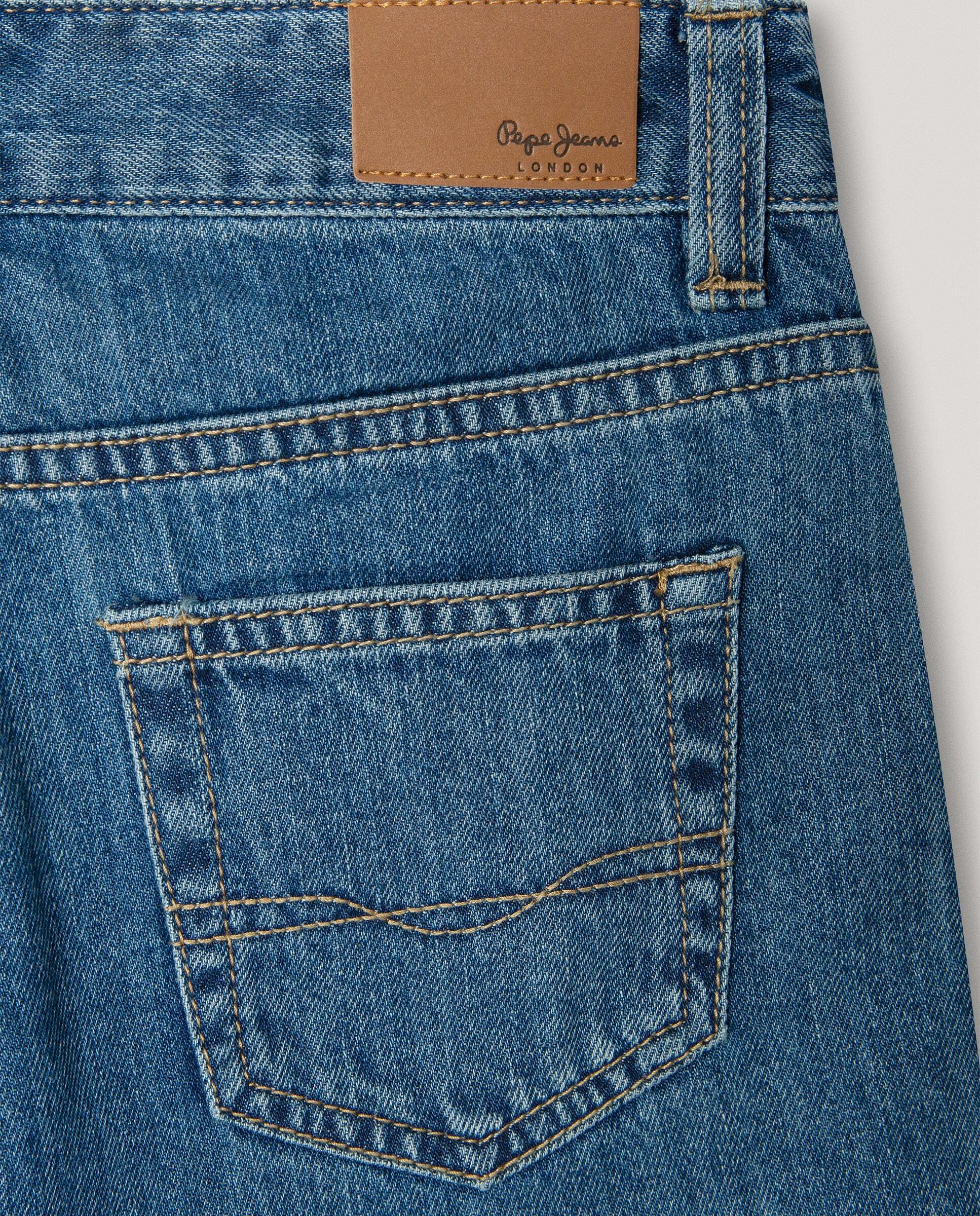 Shorts vaqueros con bordados A-Line Patty Floral de niña - Pepe Jeans - Azul Azul-4