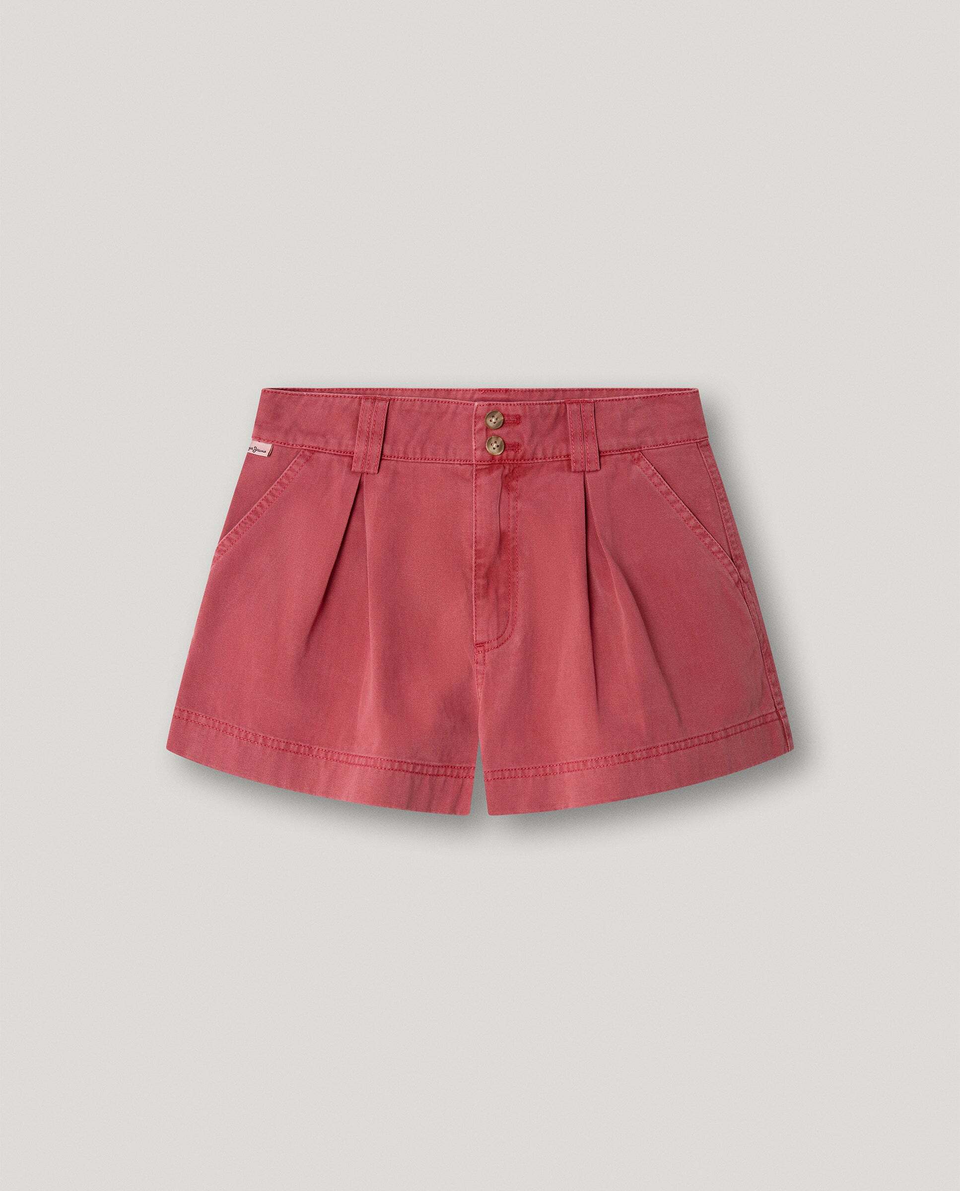Shorts chinos Ivory de niña - Pepe Jeans - Granate Granate-1