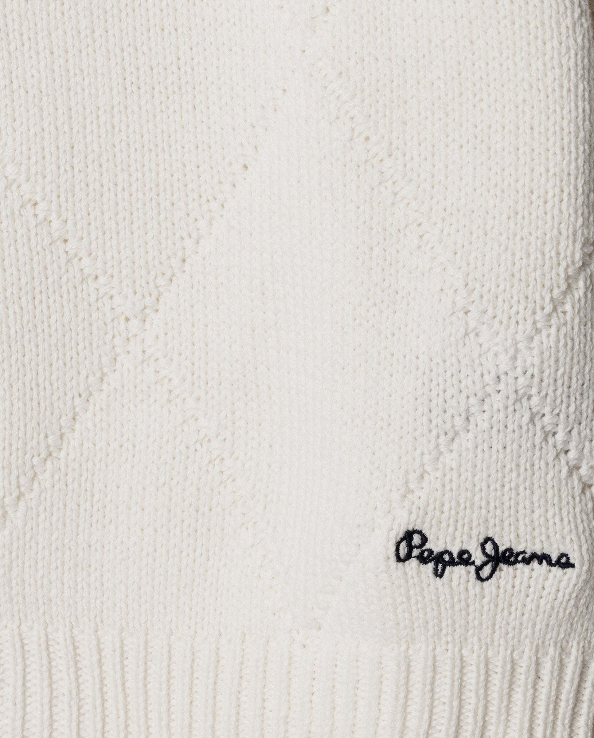 Jersey de punto con diseño de rombos Florence de niña - Pepe Jeans - Blanco Blanco-2