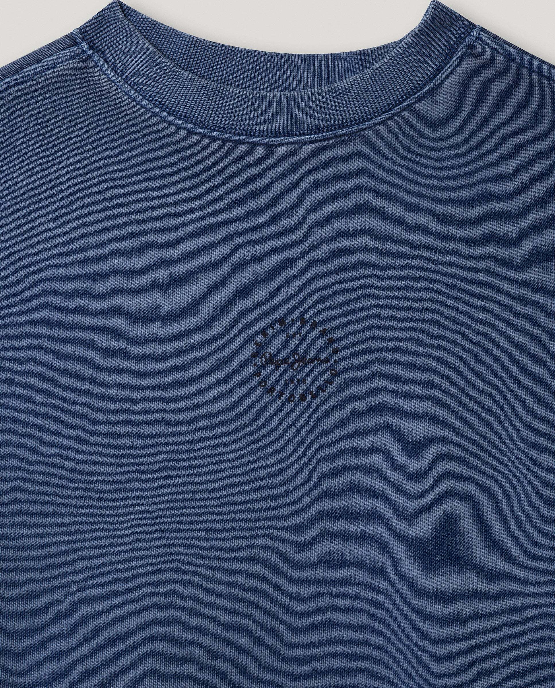 Sudadera de cuello crew William de niño - Pepe Jeans - Crema Azul-2