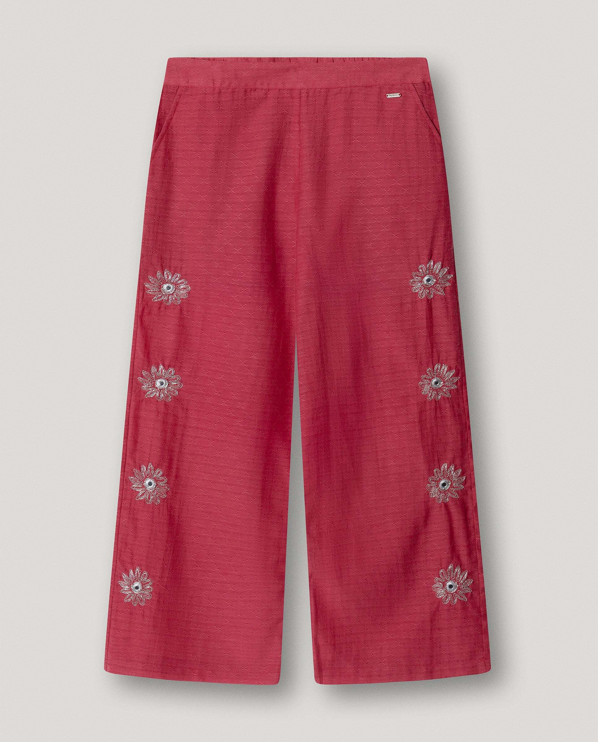 Pantalón con espejos Honour de niña - Pepe Jeans - Granate Granate-1