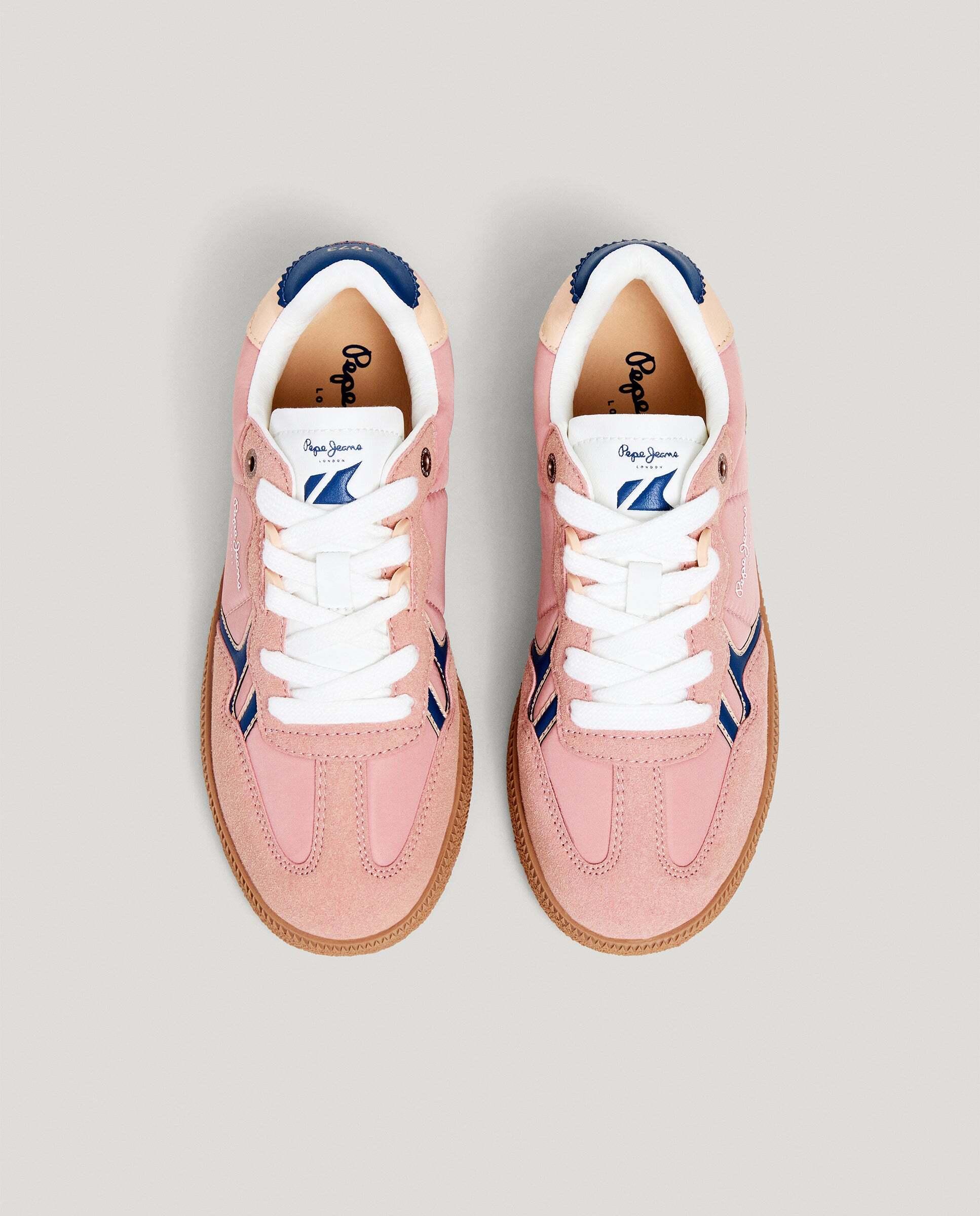 Zapatillas de niña efecto ante suela cupsole - Pepe Jeans - Rosa Rosa-2