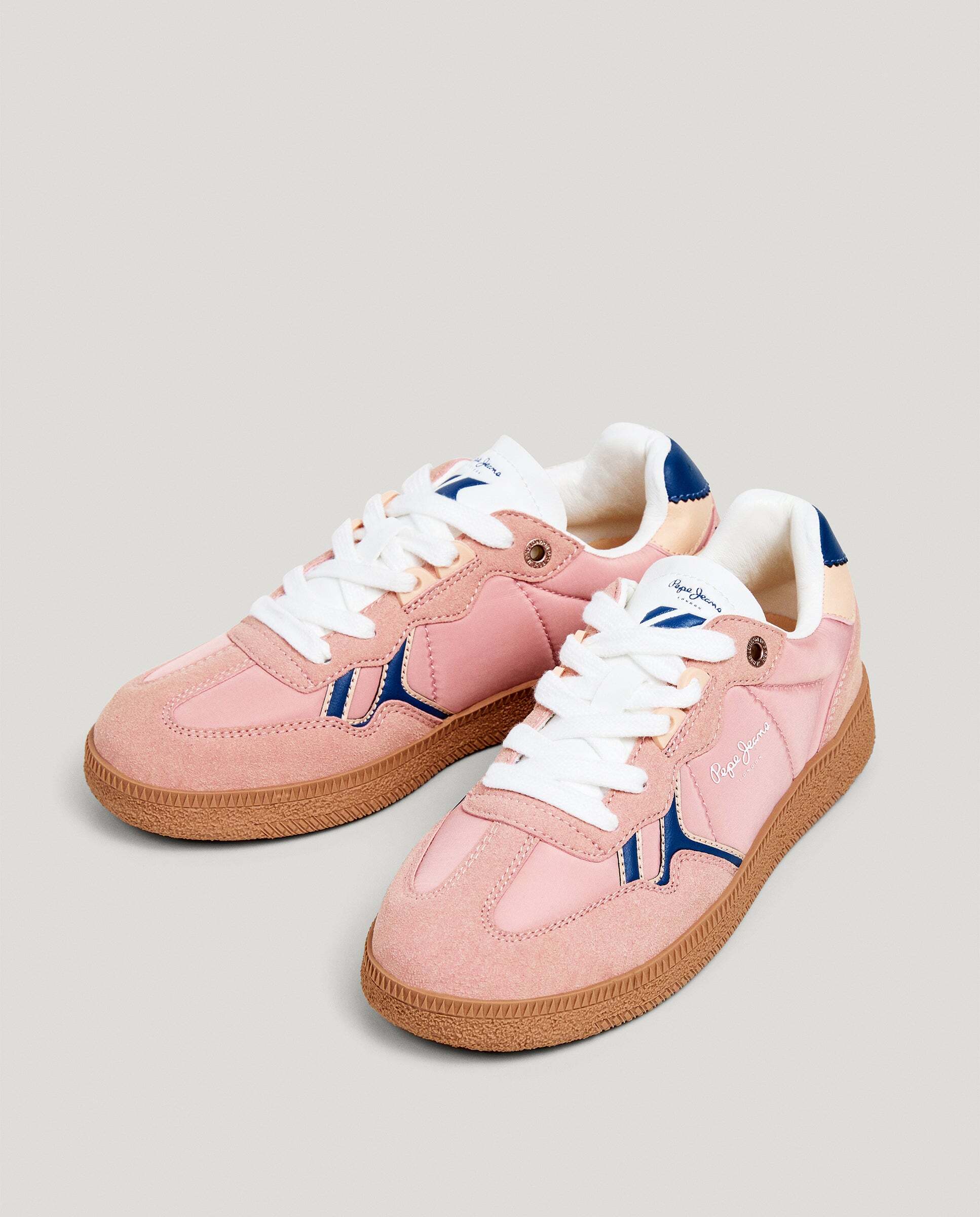 Zapatillas de niña efecto ante suela cupsole - Pepe Jeans - Rosa Rosa-3
