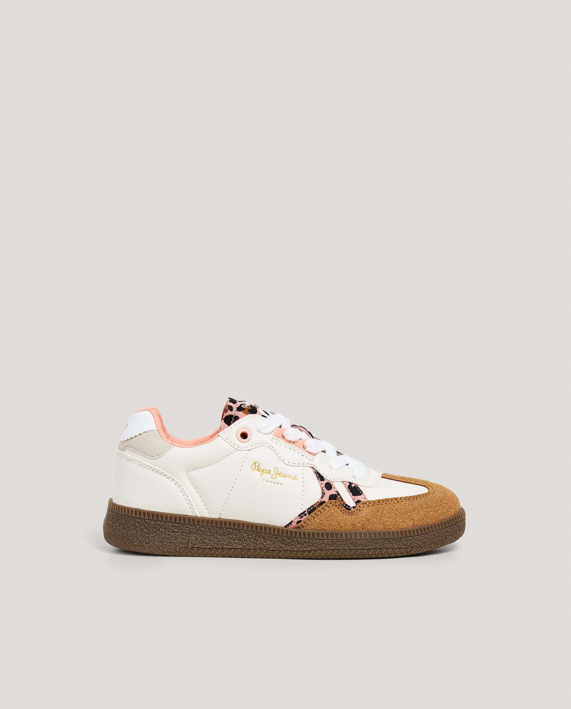 Zapatillas de niña cupsole con detalles animal print