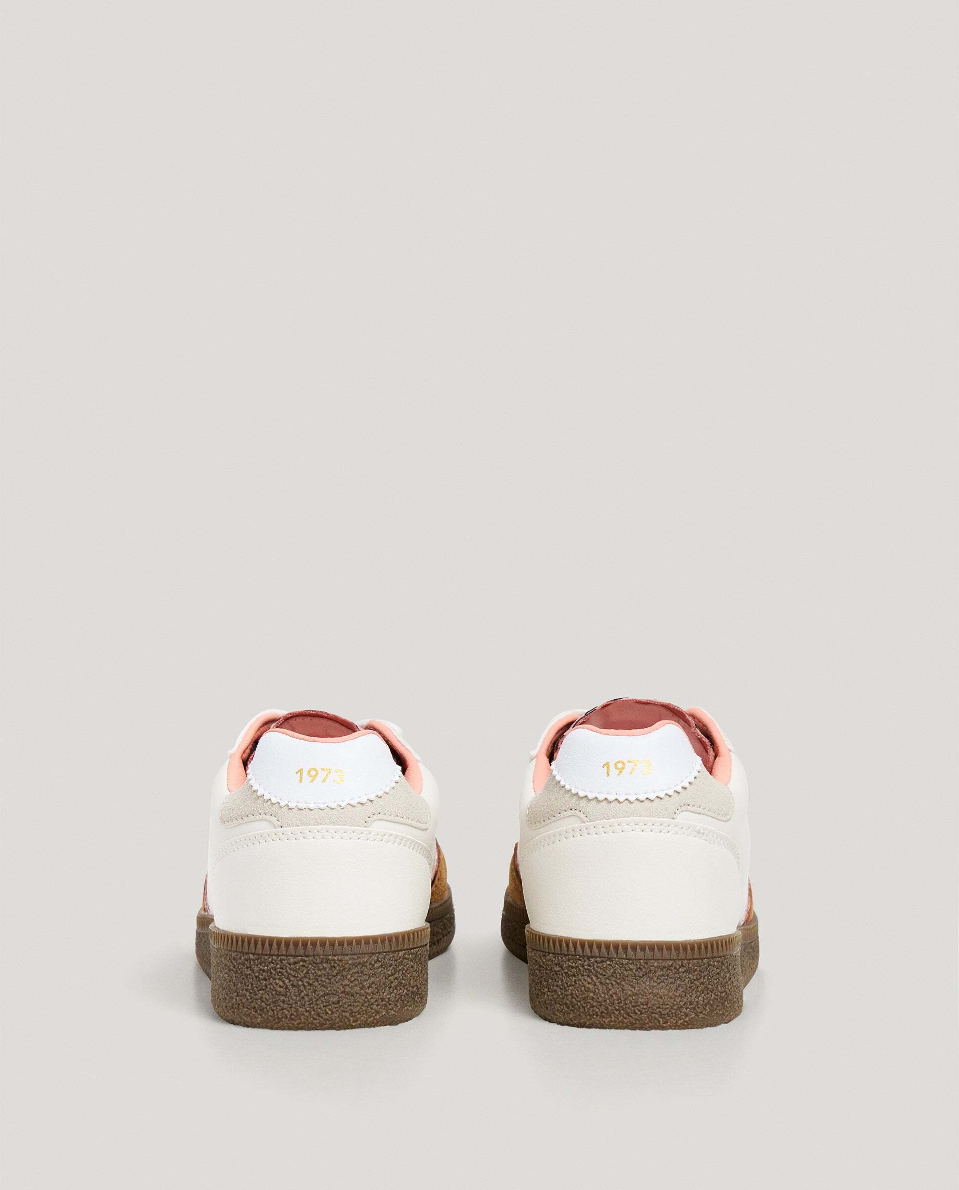 Zapatillas de niña cupsole con detalles animal print - Pepe Jeans - Naranja Naranja-4