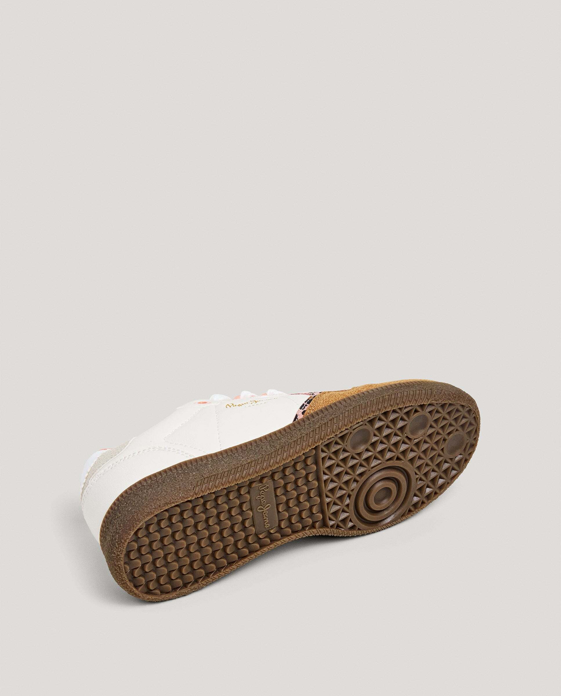 Zapatillas de niña cupsole con detalles animal print - Pepe Jeans - Naranja Naranja-6