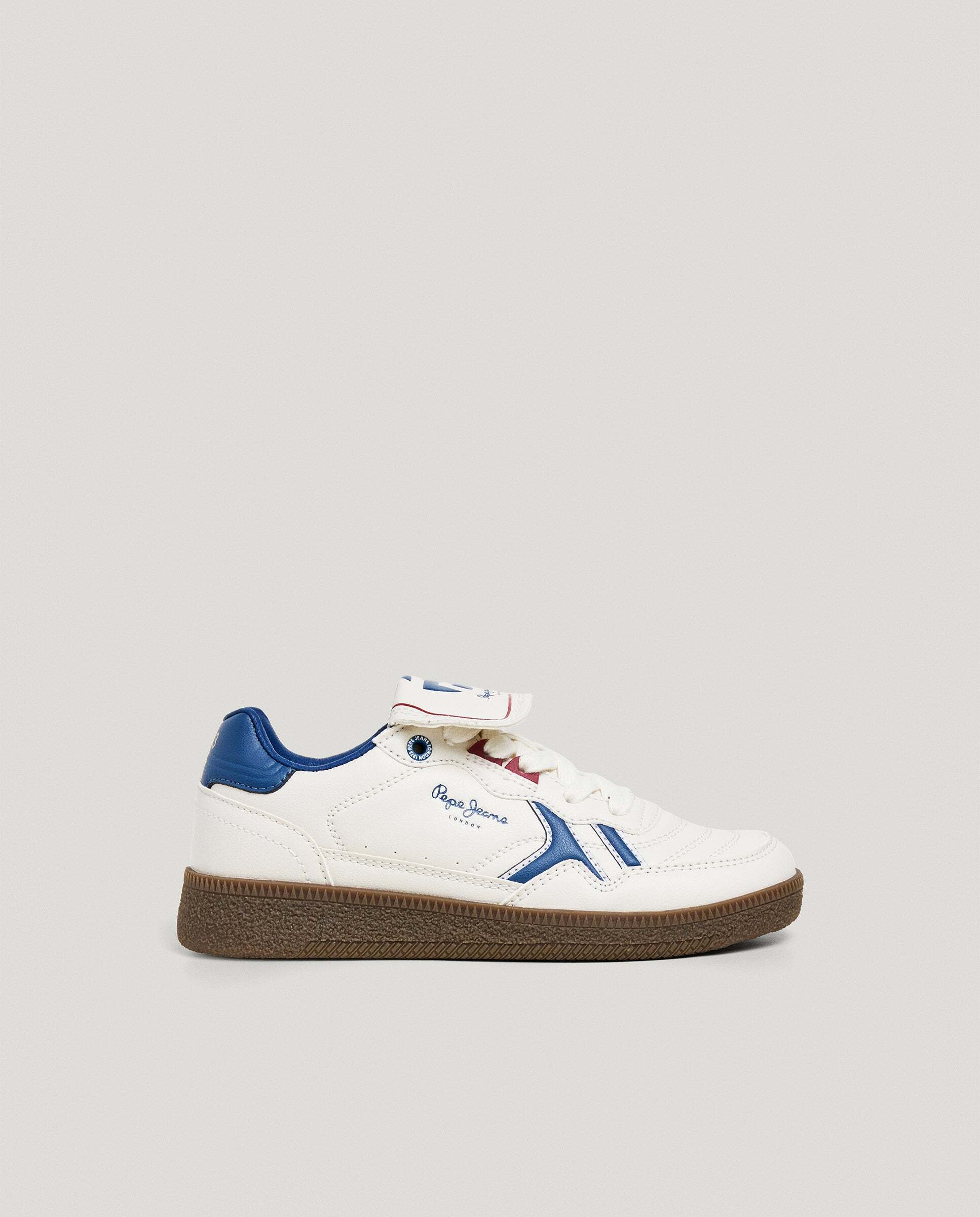 Imagen 0 de Zapatillas de niño efecto piel suela cupsole Blanco