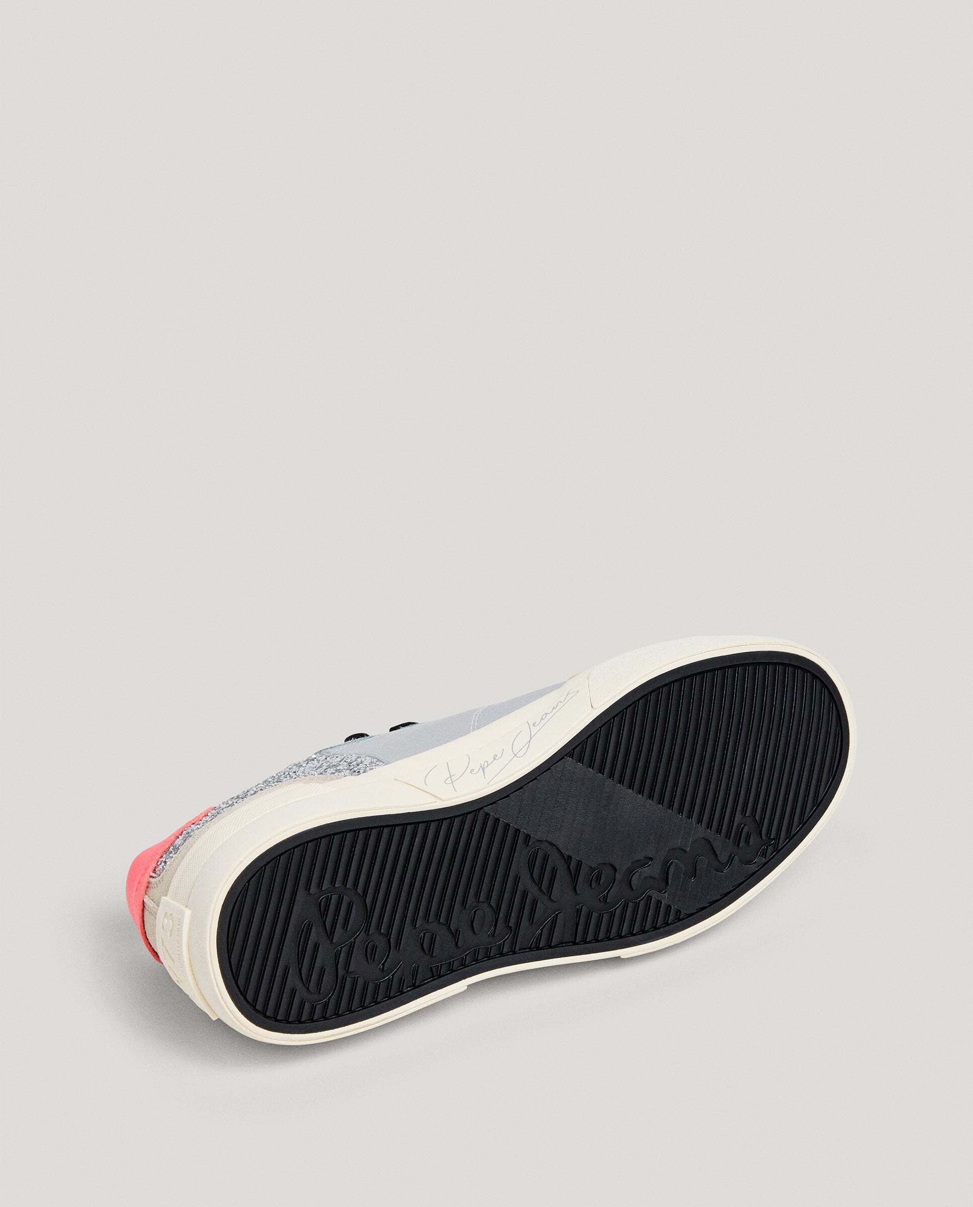 Milan - Pepe Jeans - zapatillas metalizadas con detalles glitter - Gris Gris-6