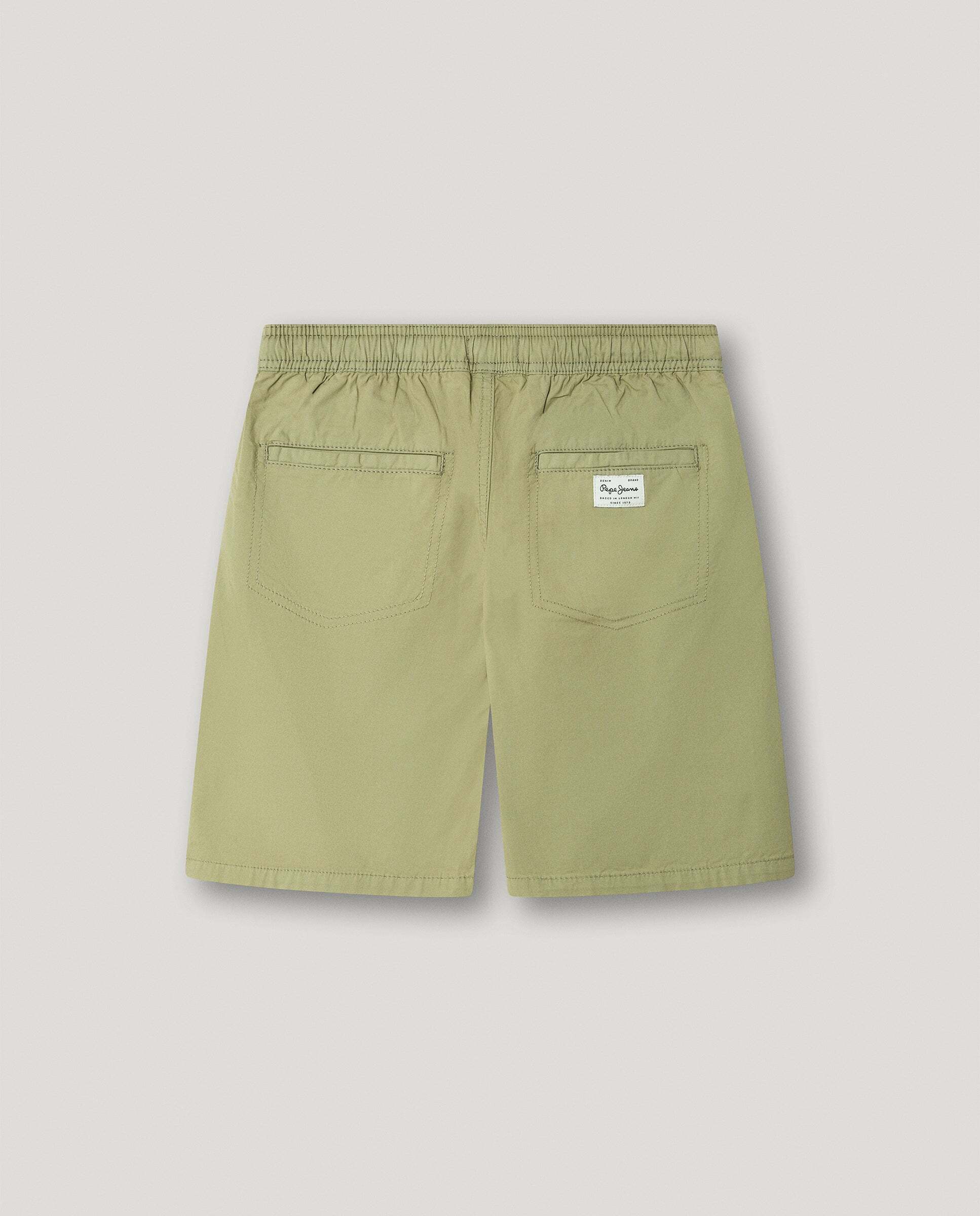 Shorts chinos con cordón ajustable Stephen de niño - Pepe Jeans - Verde militar Verde militar-4