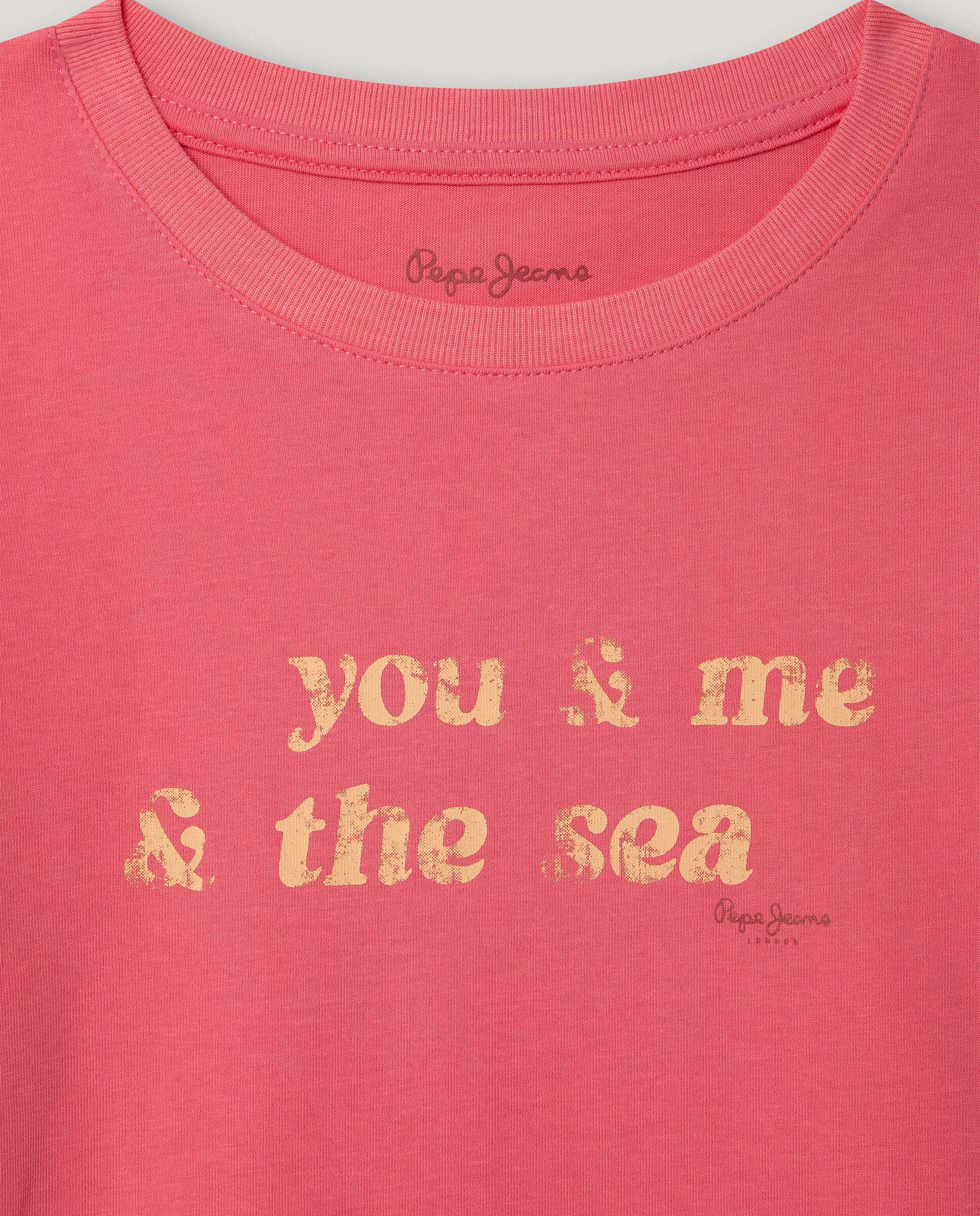 Camiseta de niña estampada fit regular - Pepe Jeans - Rosa Rosa-2